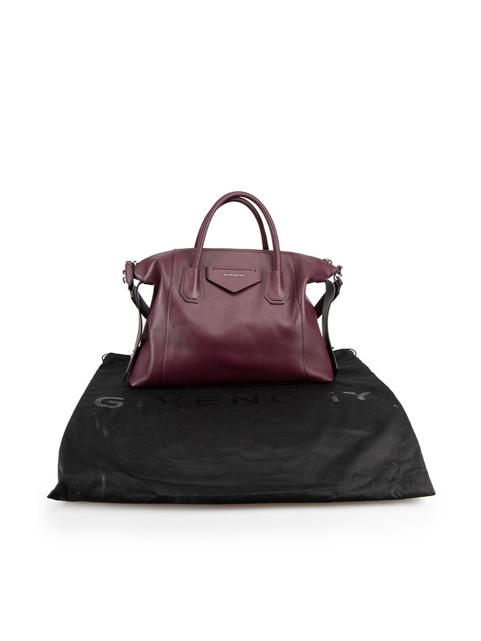 Givenchy Women's Purple Leather Soft Antigona Medium Top Handle Shoulder Bag 2