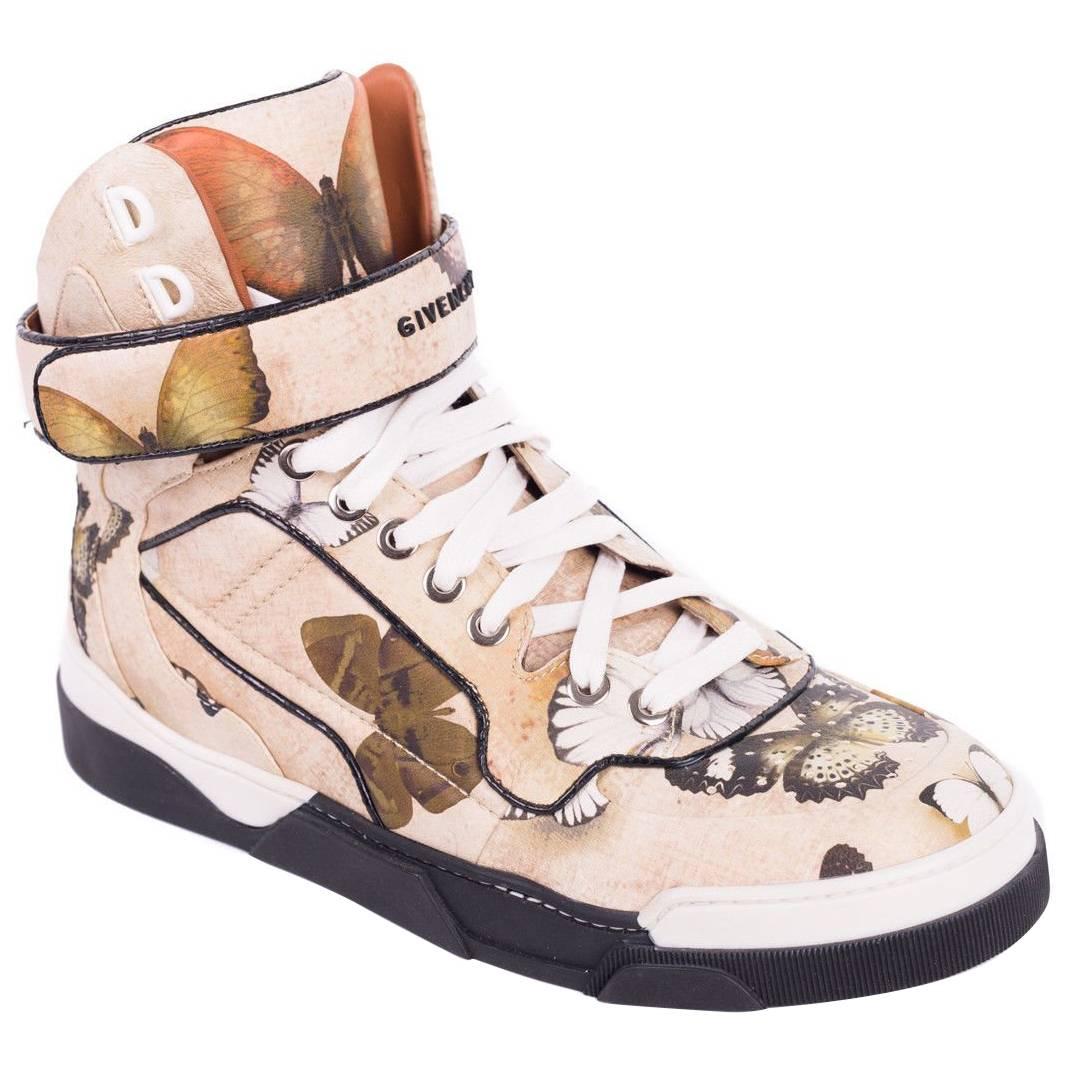 Givenchy Womens Tyson Butterfly Leather High Top Sneakers For Sale