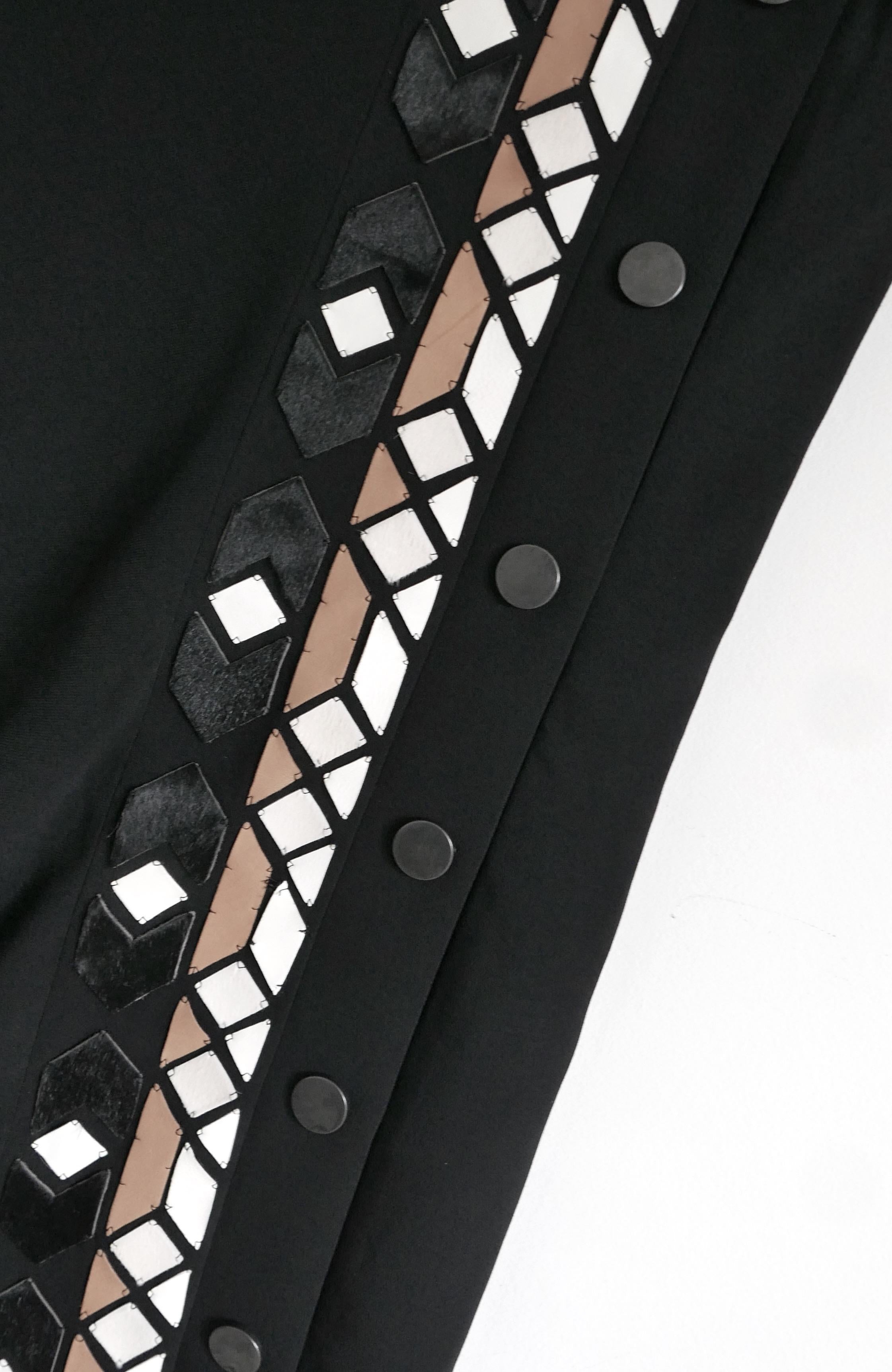 Black Givenchy x Riccardo Tisci Pre-Fall 2013 Leather Embellished Dress For Sale