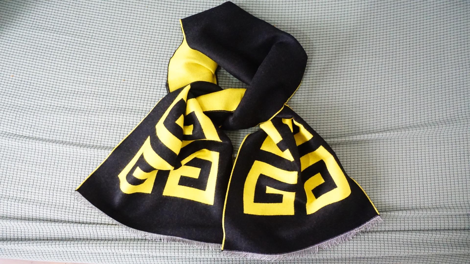 100% GENUINE

Black and yellow

40*190cm

Lightweight

Block swirl pattern

93% Wool, 7% Silk

Dry Clean

_ _ _

Great for everyday wear. Come with velvet pouch and beautiful package.

Makes the perfect gift for Teens, Sisters, Friends, Girlfriends,