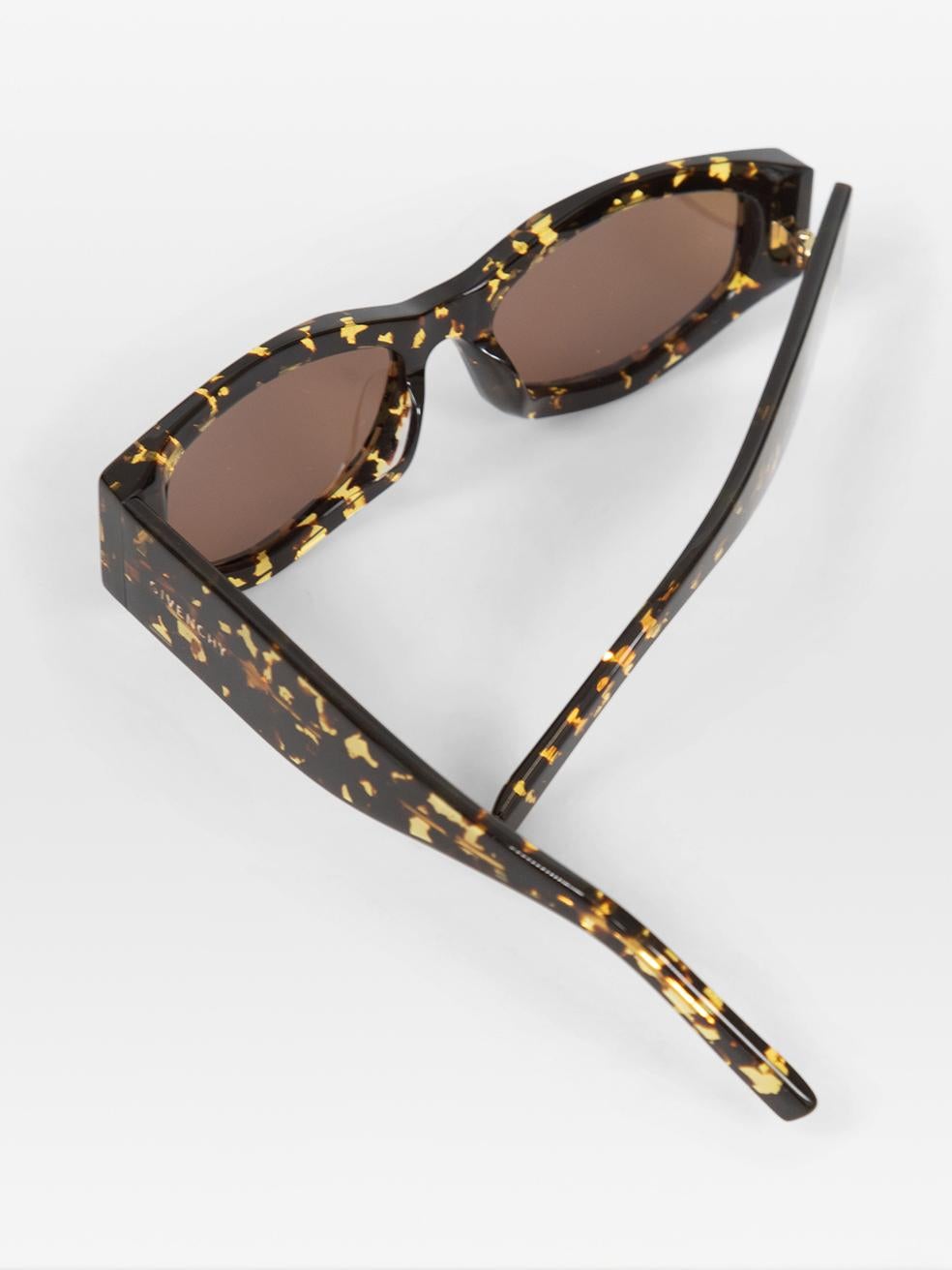Gafas de sol Givenchy Yellow & Black Tortoiseshell GVday en venta 2