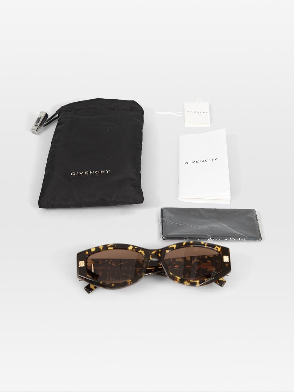 Gafas de sol Givenchy Yellow & Black Tortoiseshell GVday en venta 4