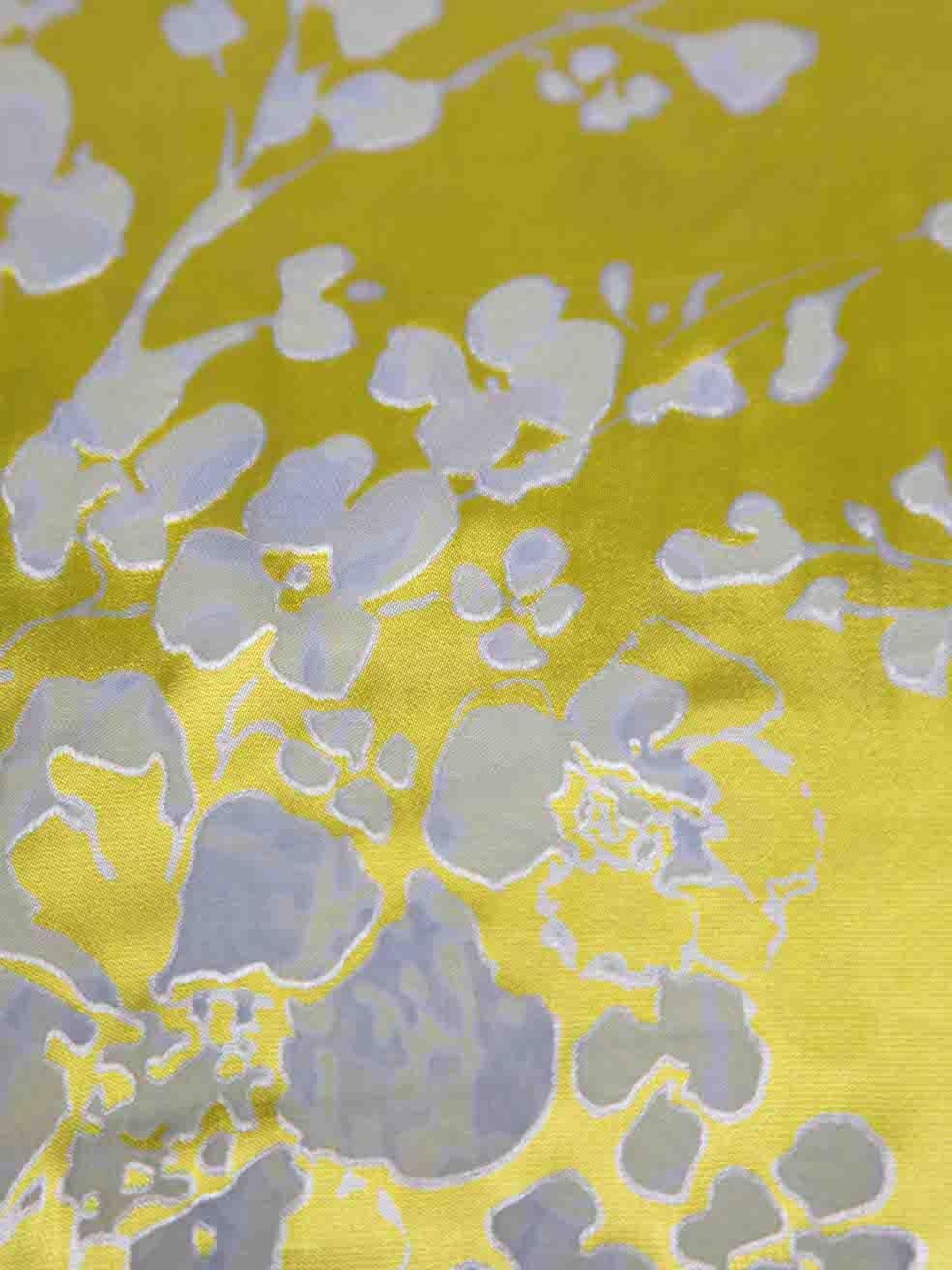 Givenchy Yellow Floral Print Scarf In Excellent Condition For Sale In London, GB