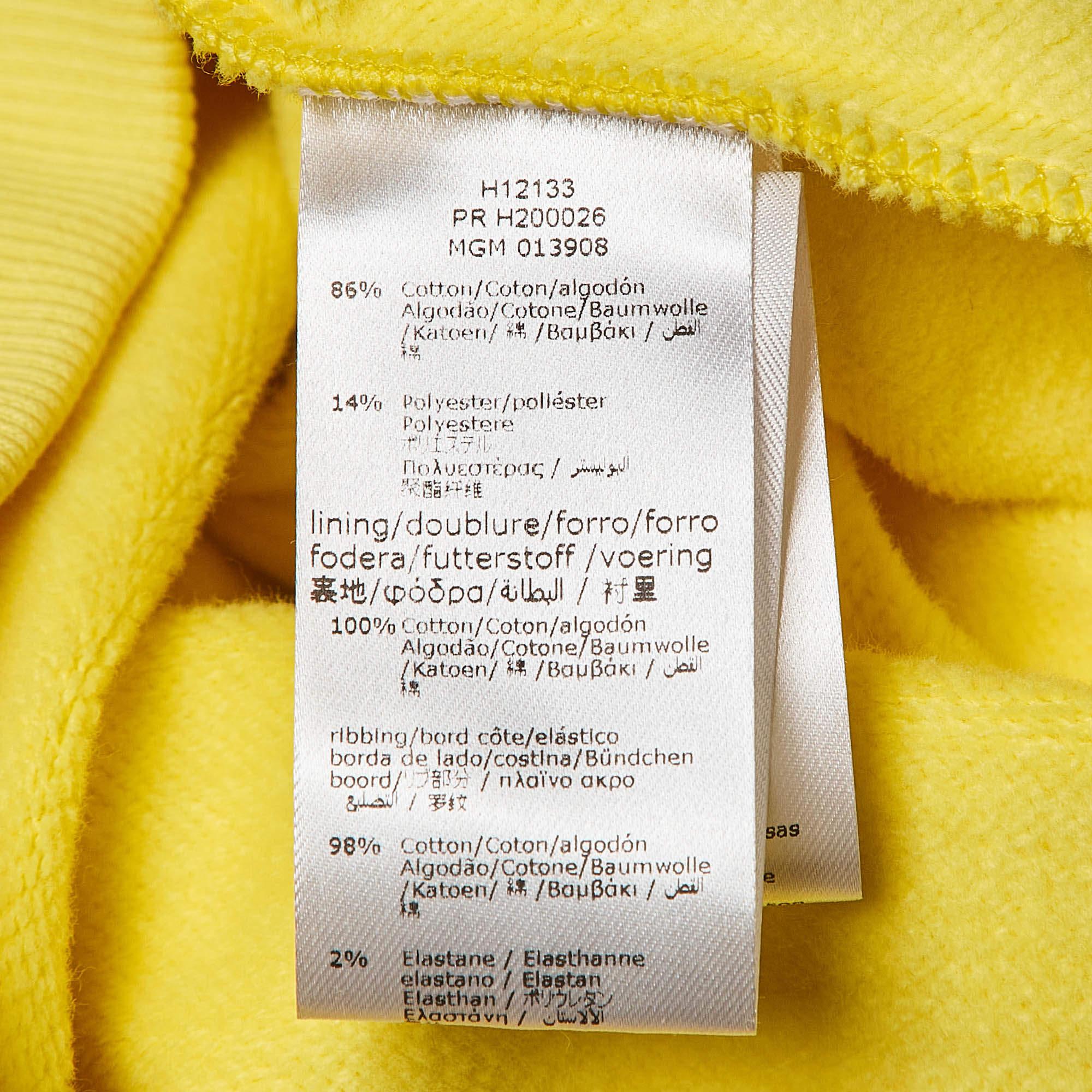 da uomo o donna Givenchy - Vestito con cappuccio in cotone ricamato con logo giallo - 12Y in vendita