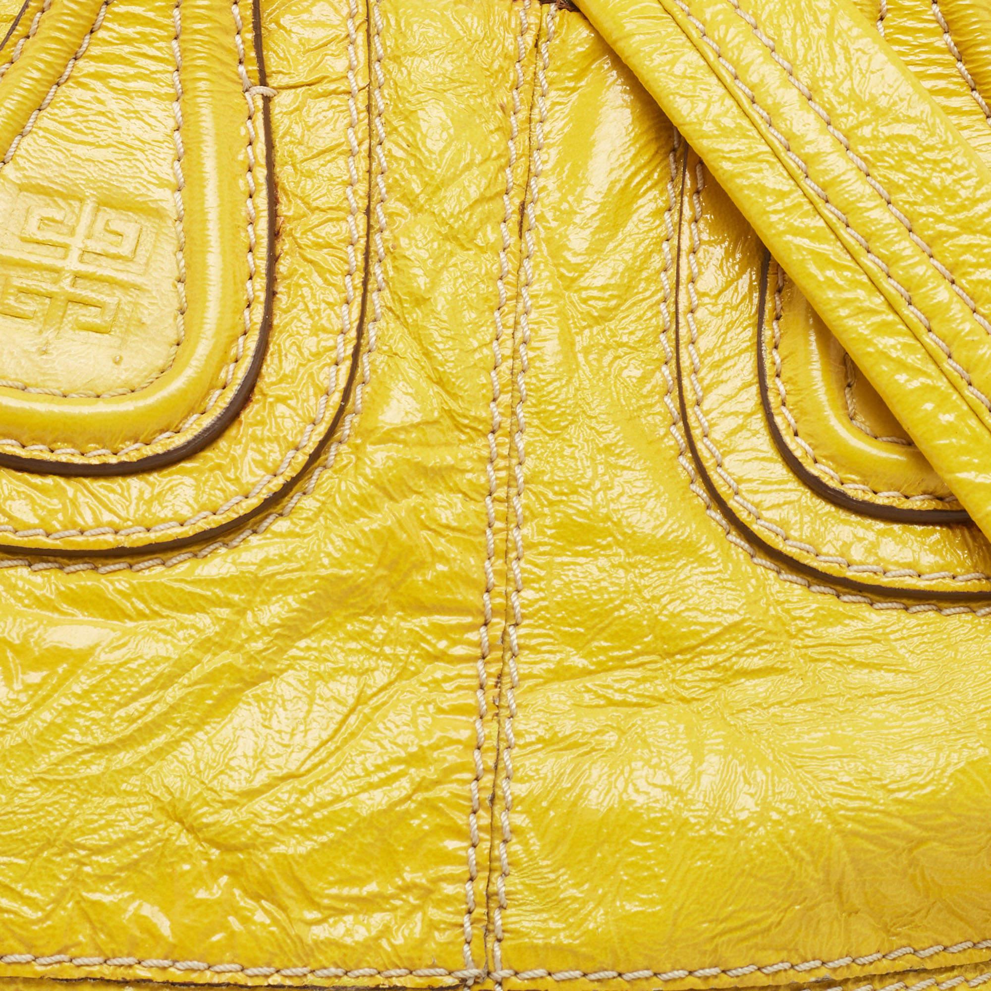 Givenchy Yellow Patent Leather Nightingale Satchel 3