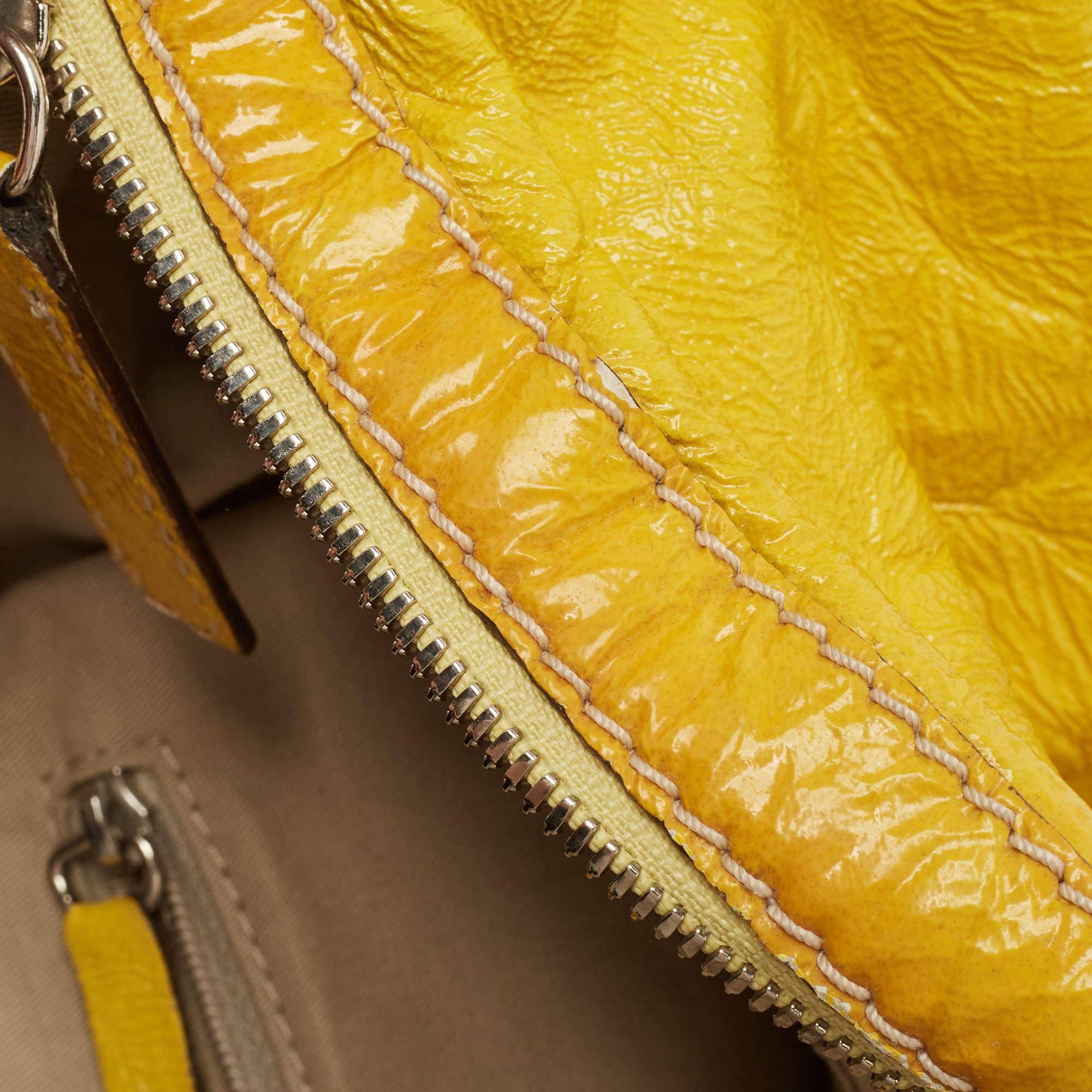 Givenchy Yellow Patent Leather Nightingale Satchel 5