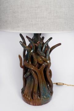 "Gizeh" Glazed Terracota Lamp, Barracuda Edition