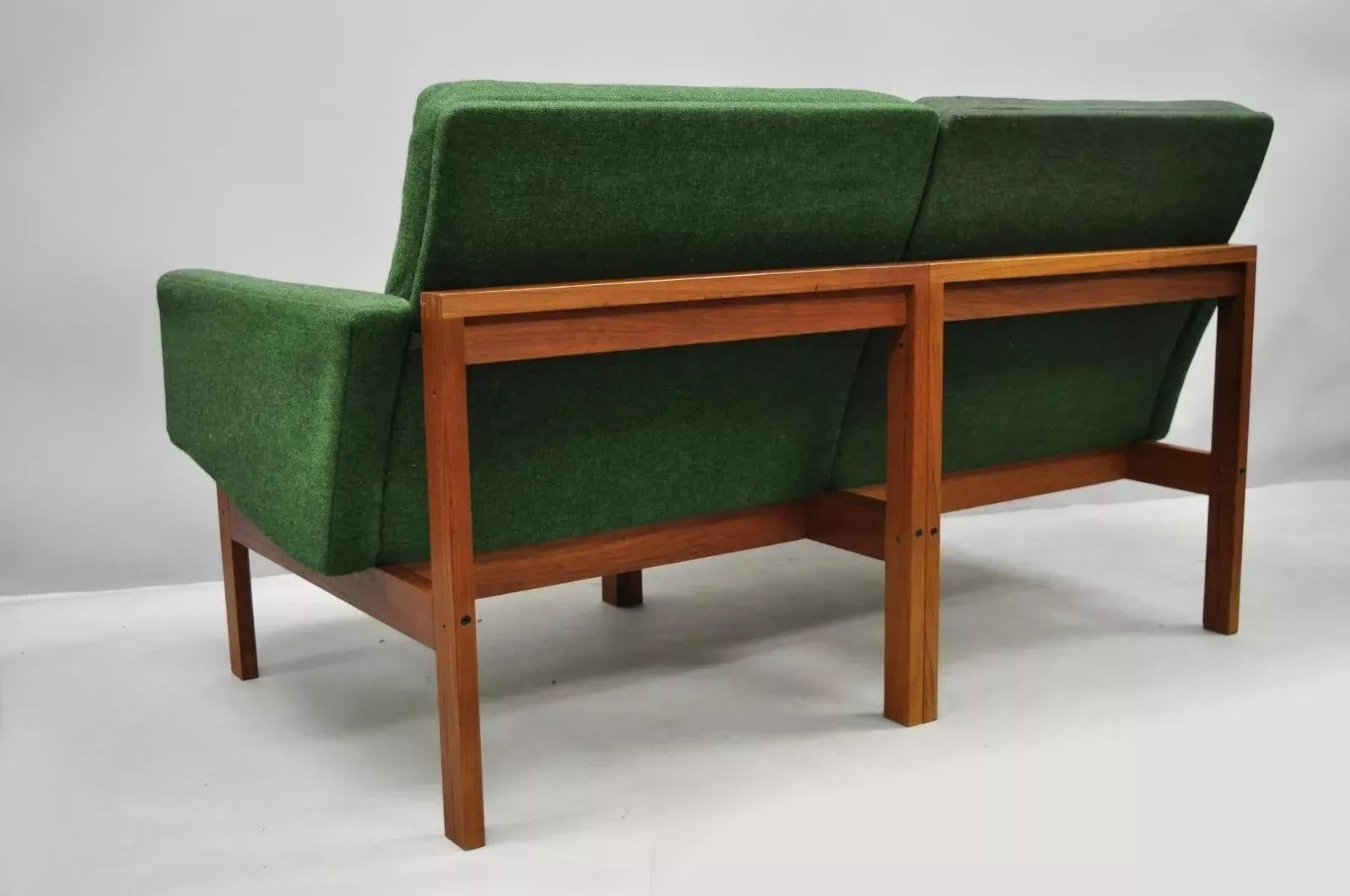 Mid-Century Modern Canapé d'amour Moduline en teck vert Gjerlov Knudsen & Torben Lind pour France & Son en vente