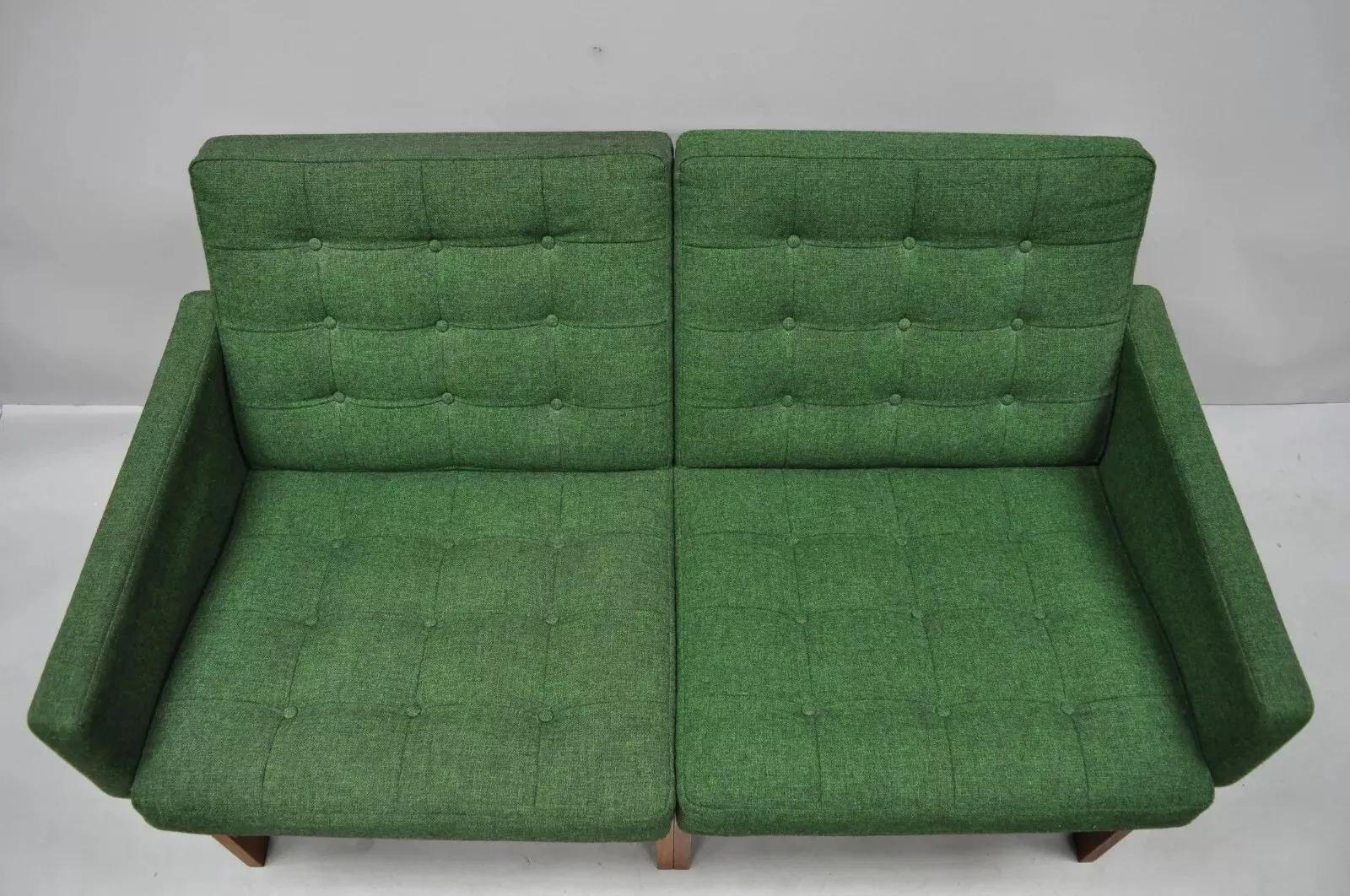Inconnu Canapé d'amour Moduline en teck vert Gjerlov Knudsen & Torben Lind pour France & Son en vente