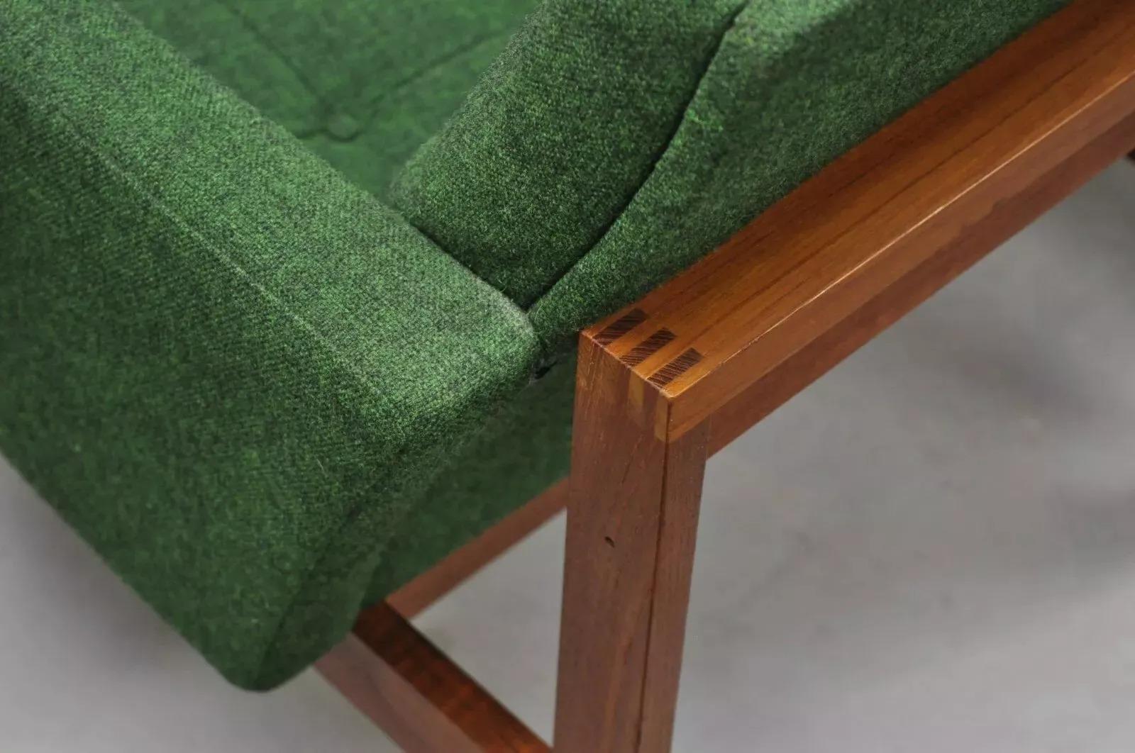 20ième siècle Canapé d'amour Moduline en teck vert Gjerlov Knudsen & Torben Lind pour France & Son en vente