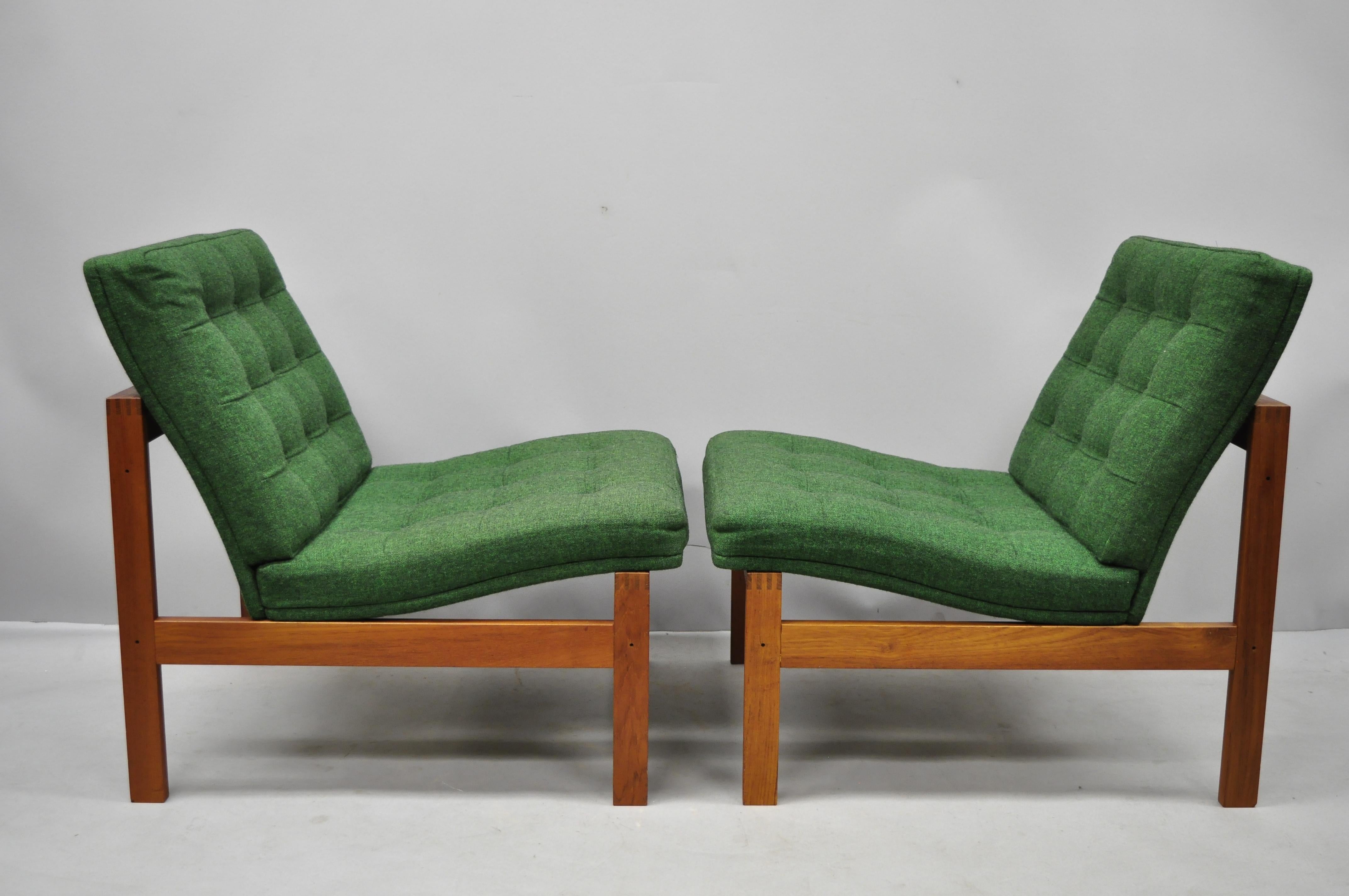 Gjerlov Knudsen & Torben Lind for France & Son Green Teak Moduline Slipper Chair (Dänisch)