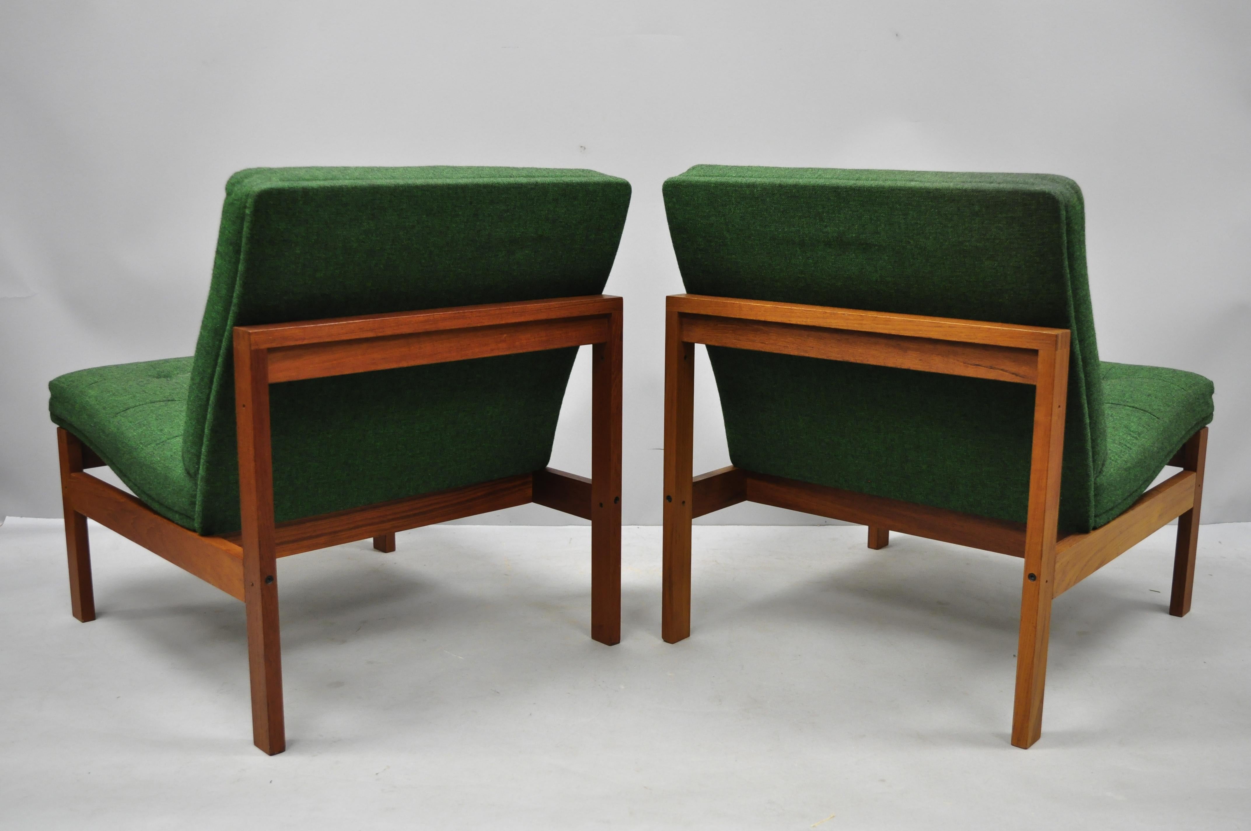 Gjerlov Knudsen & Torben Lind for France & Son Green Teak Moduline Slipper Chair 2