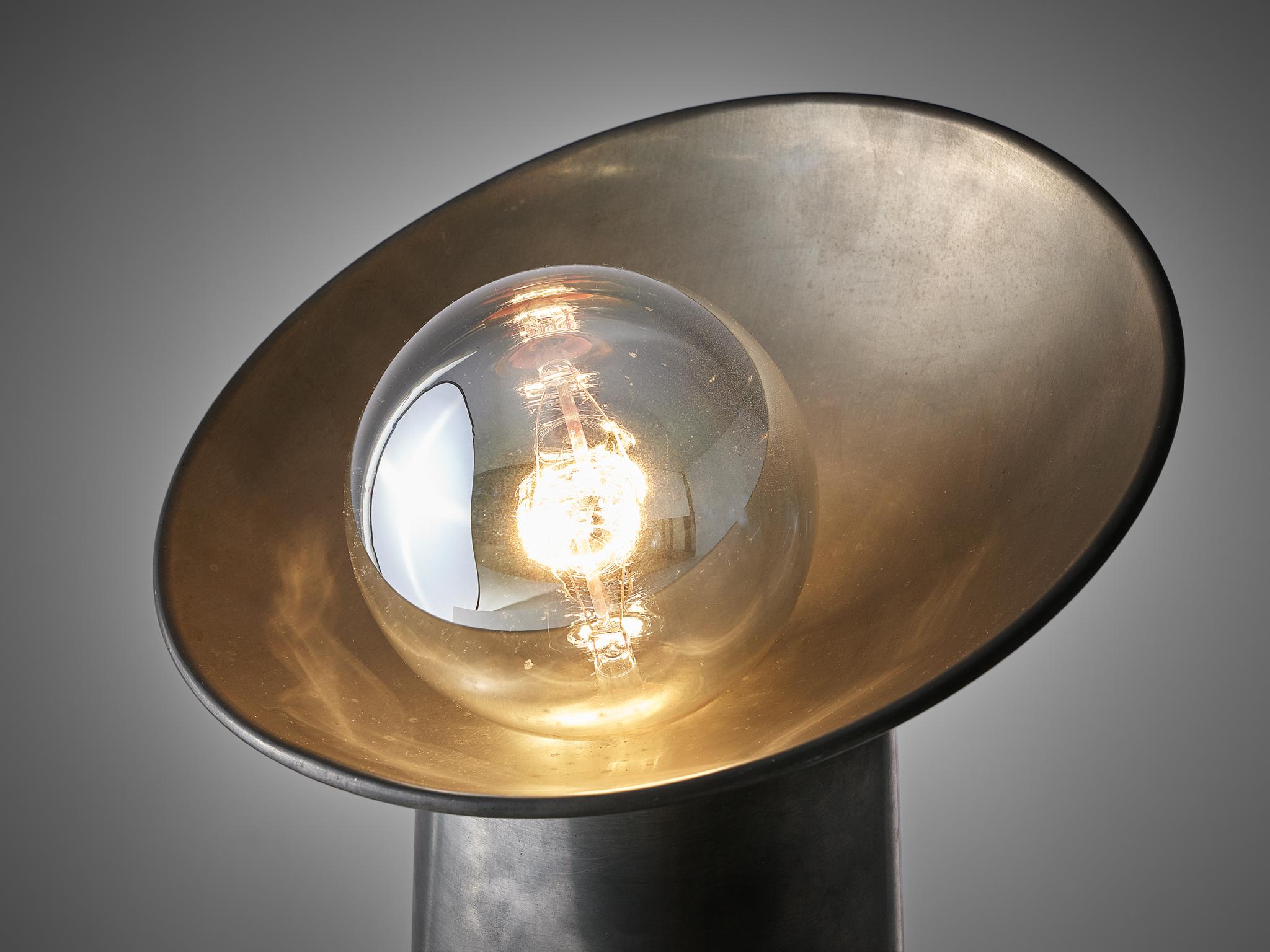 Late 20th Century Gjlla Giani for Nucleo Sormani ‘Radar’ Table Lamp in Pewter