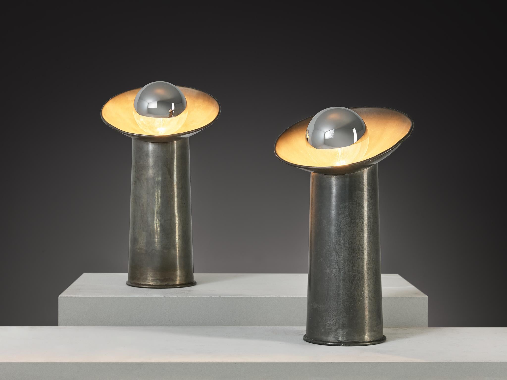 Verre Lampes de table 'Radar' de Gjlla Giani pour Nucleo Sormani en vente