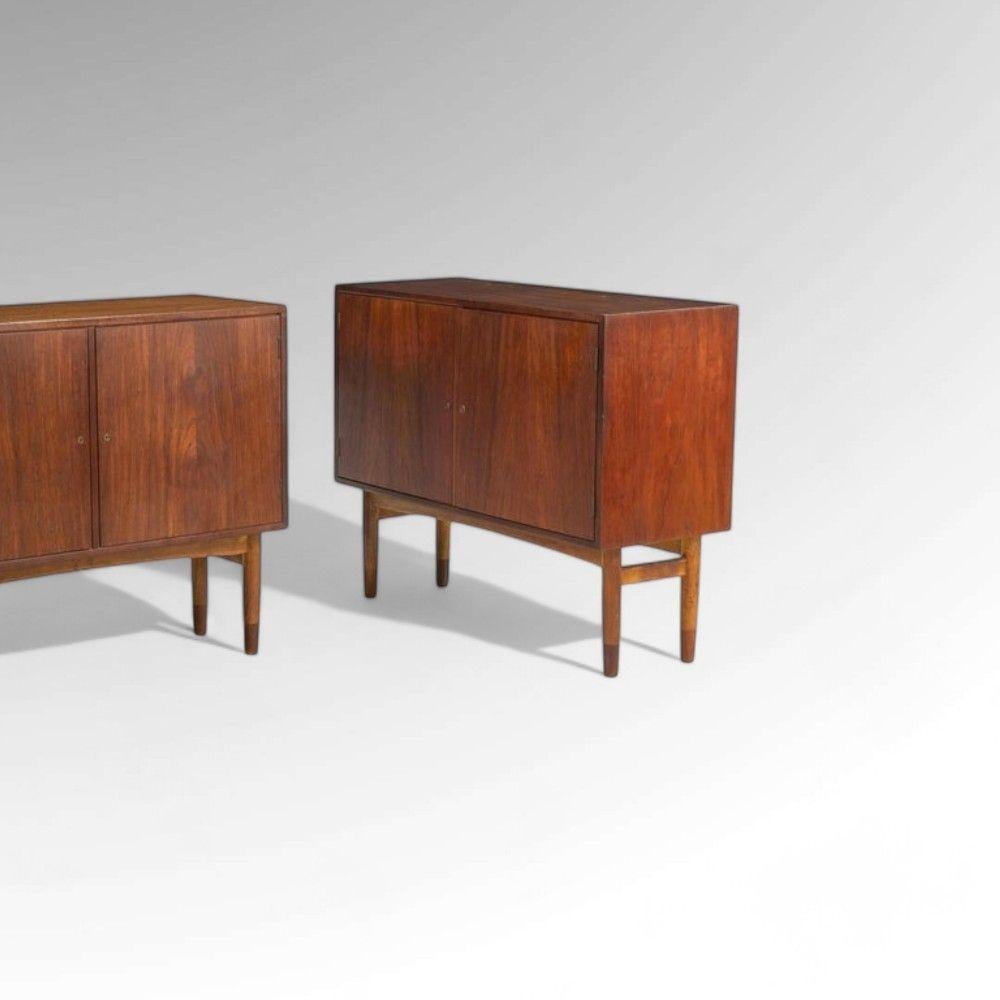 Gjovik Mobelfabriken, Mid-Century Modern, Low Cabinets, Teak, Denmark, 1950s In Good Condition For Sale In Manhasset, NY