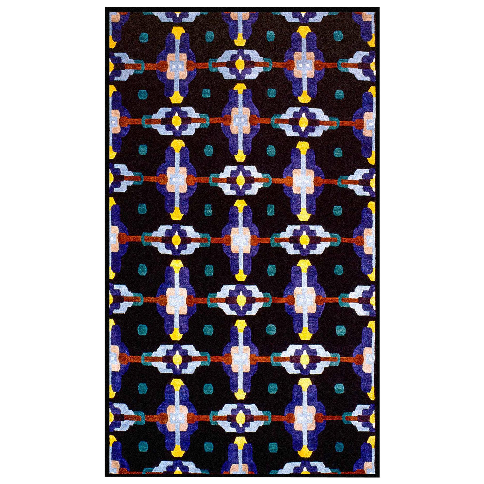 GJS4 Woollen Carpet by George J. Sowden for Post Design Collection/Memphis For Sale