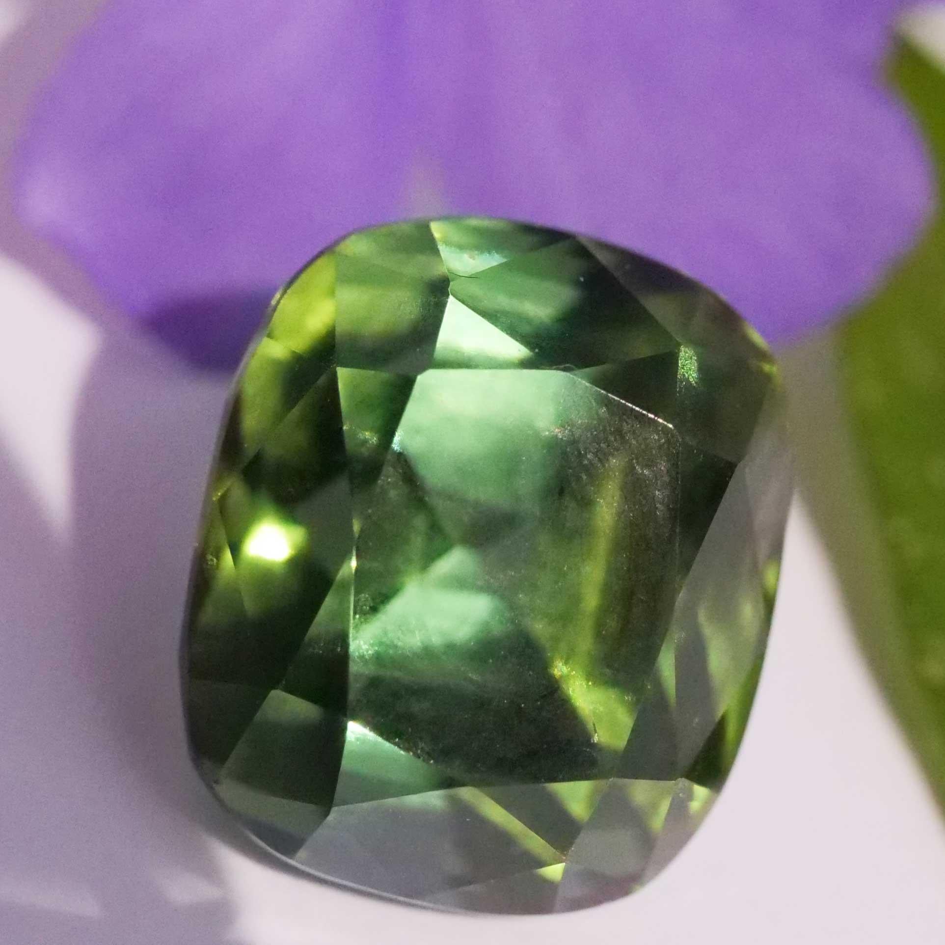 GLA Certificate Tourmaline  Afghanistan green-mint 8.45 ct Investment Gemstone For Sale 3