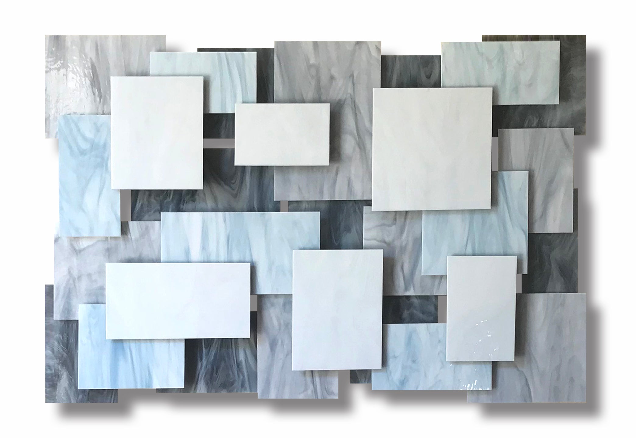 "Glacial XLAP" Original Glass and Metal Wall Sculpture