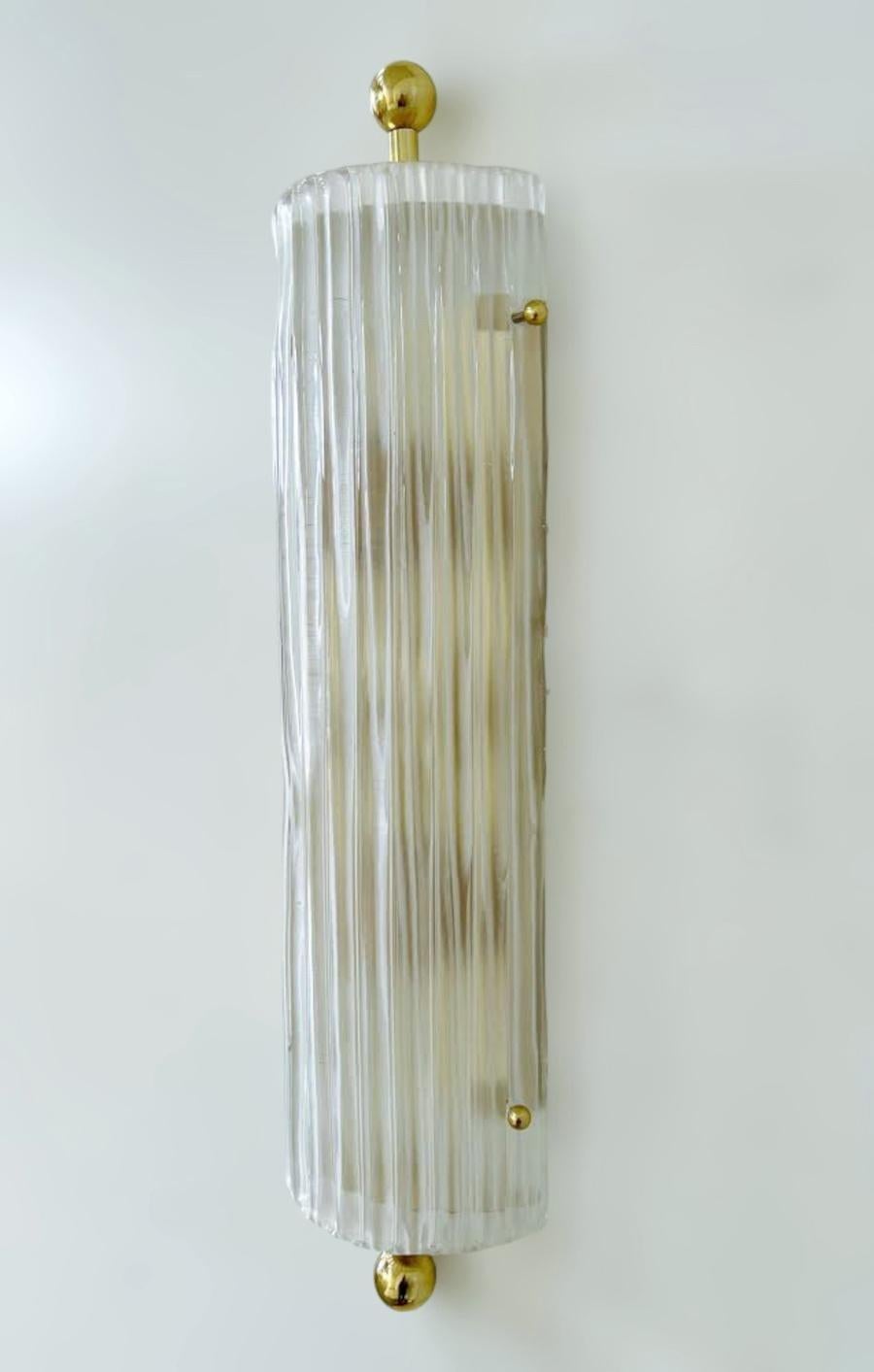 Italian Glaciale Sconce / Flush Mount by Fabio Ltd For Sale