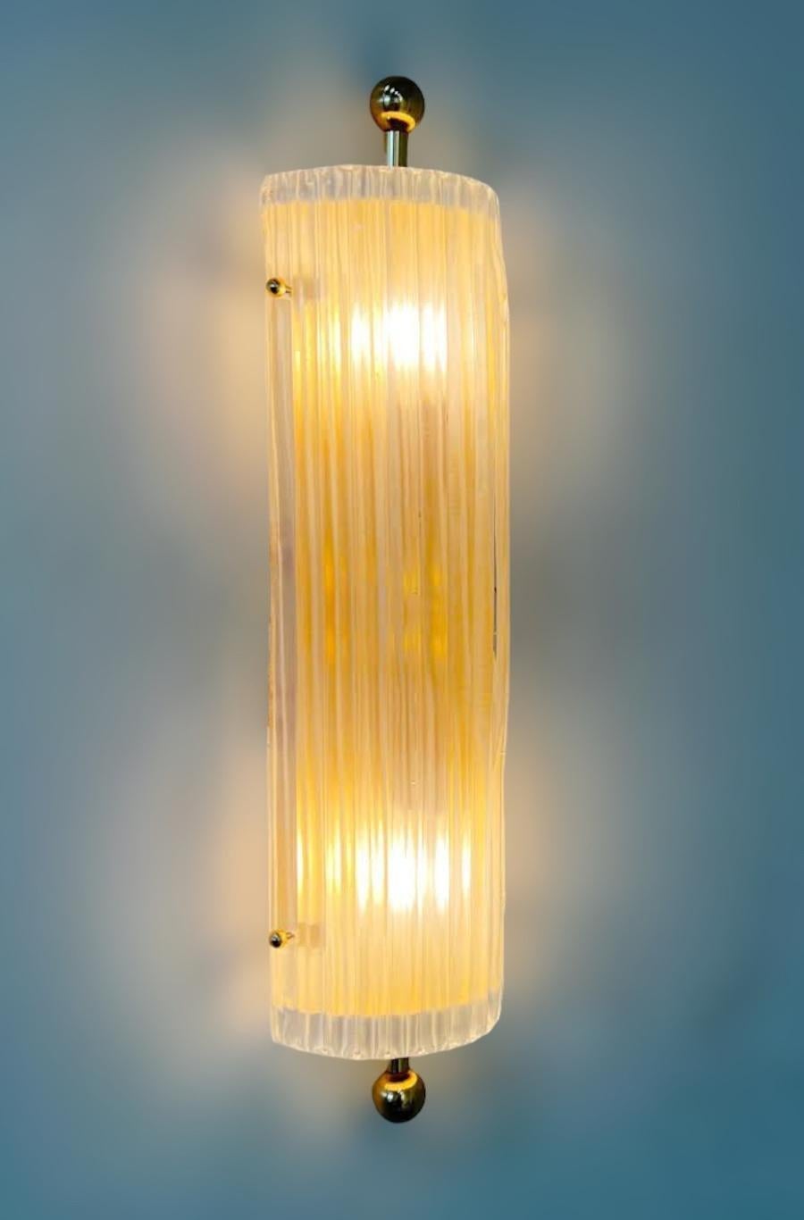Brass Glaciale Sconce / Flush Mount by Fabio Ltd For Sale