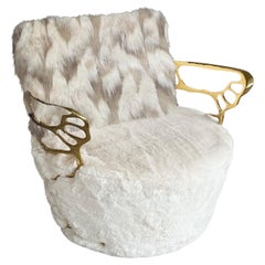 Chaise à dossier bas Branches de cristal glacier par GORDON GU