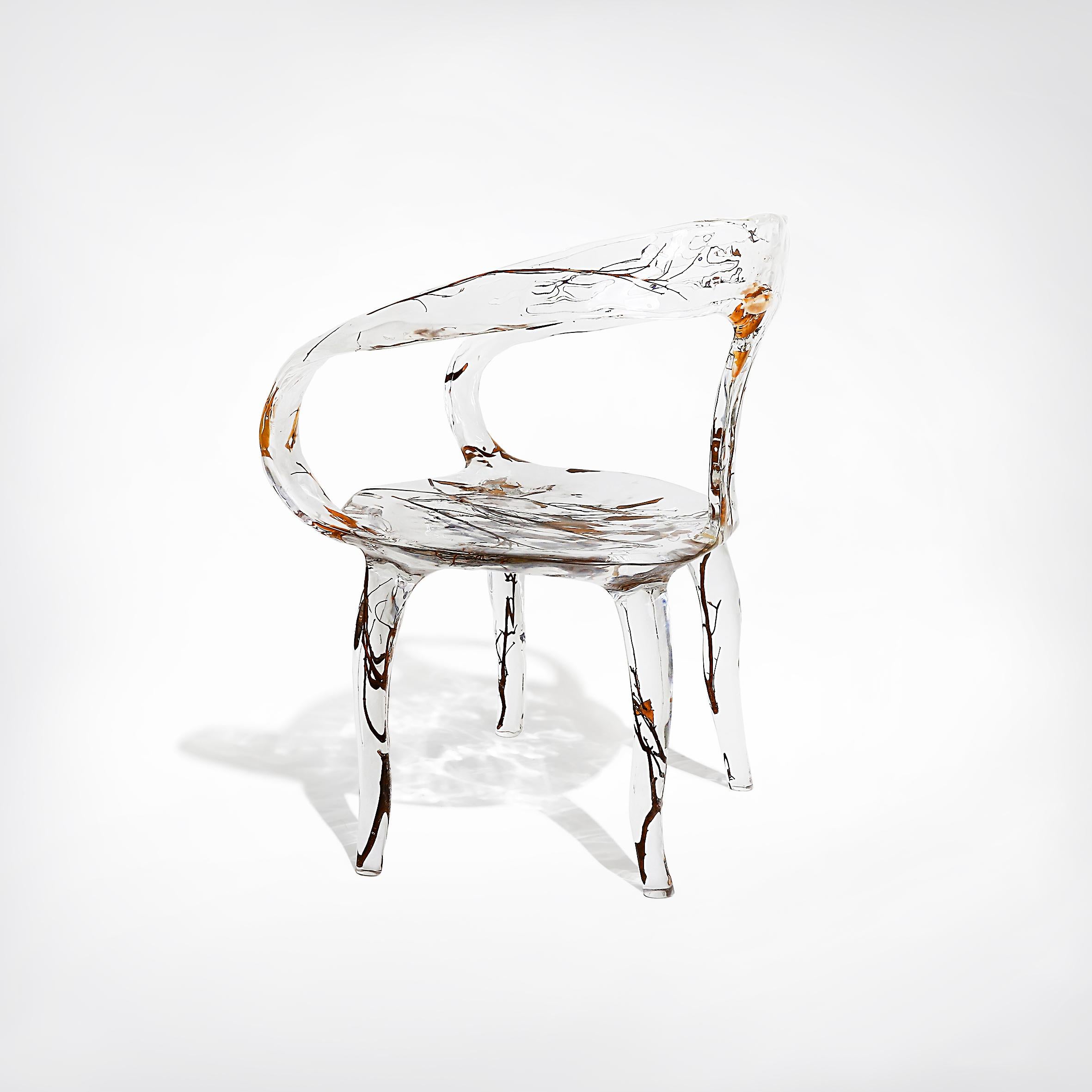 Chinese Export Glacier Crystal Chloe Chair by Gordon Gu For Sale