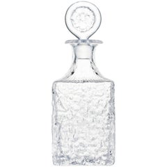 Vintage Glacier Crystal Decanter Designed by Geoffrey Baxter Produced by Whitefriars
