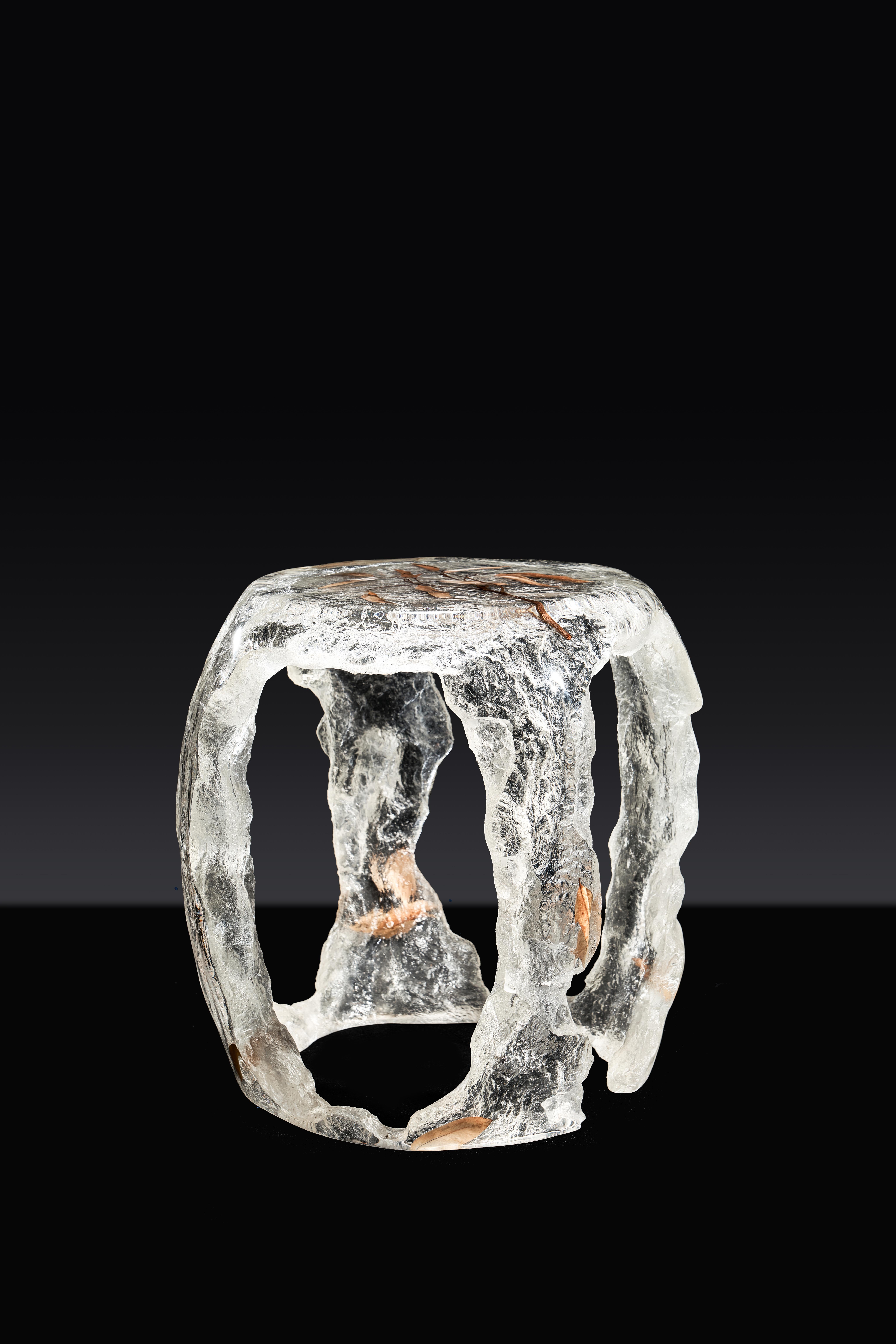 Taburete Tambor Cristal Glaciar by GORDON GU Siglo XXI y contemporáneo en venta