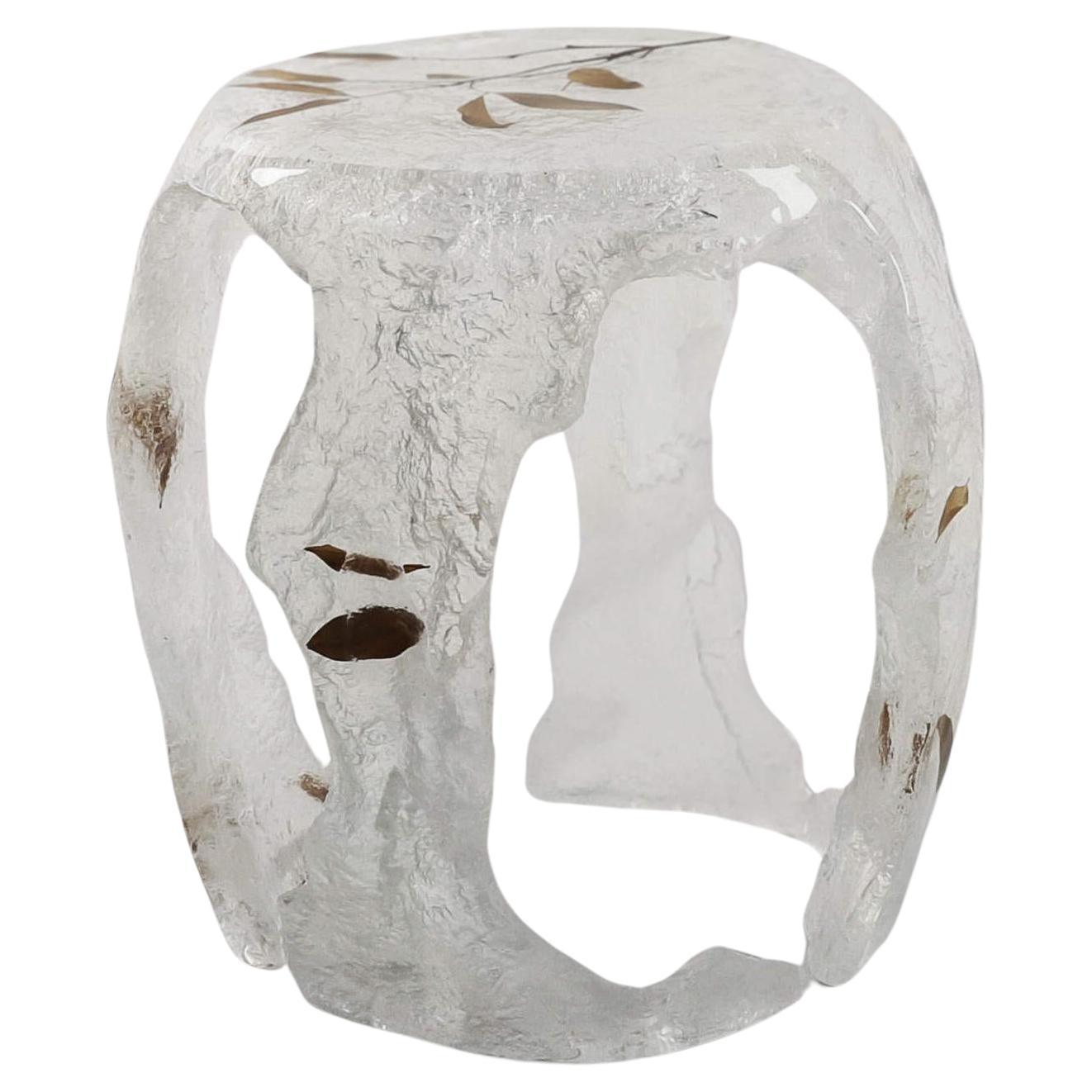 Glacier Crystal Drum Stool by GORDON GU
