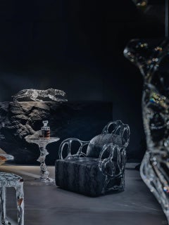 Glacier Crystal Leopard Sculpture by GORDON GU