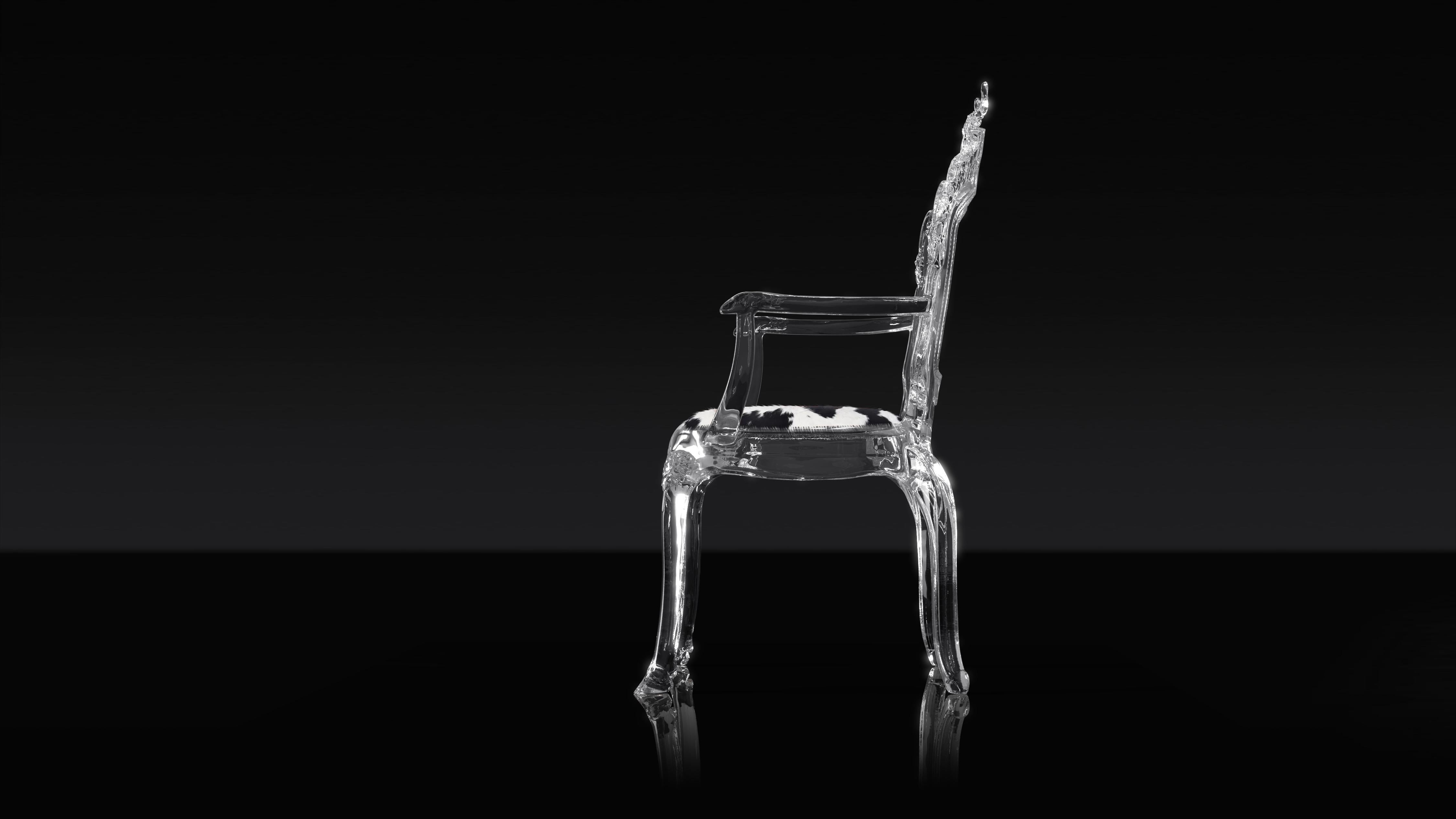 XXIe siècle et contemporain Sculpture de léopard en cristal de glace de Gordon Gu en vente