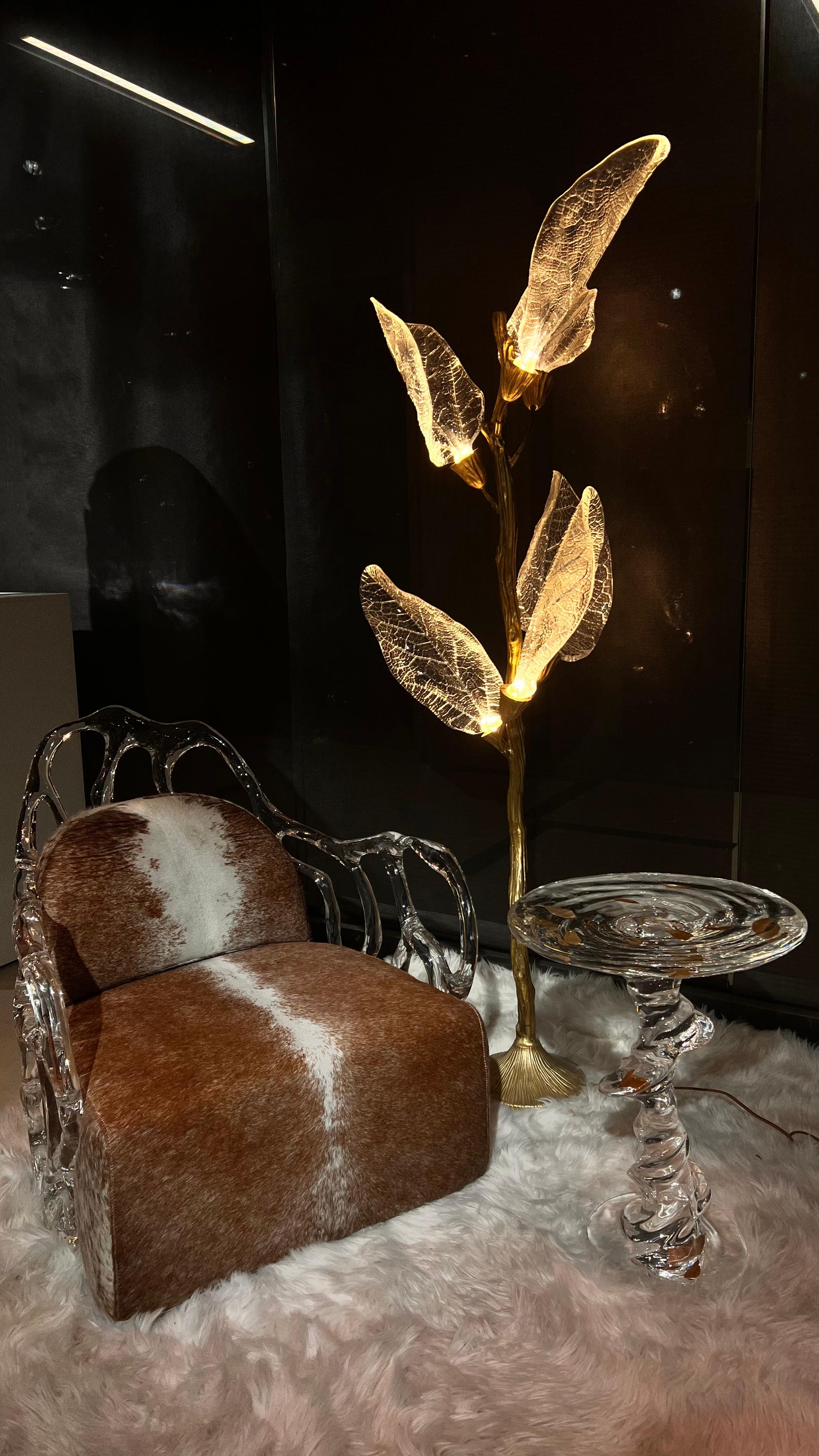 Tabouret carré en cristal glacier de Gordon Gu Neuf - En vente à hong kong, HK