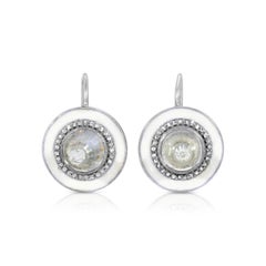 Glacier Diamond Bullet Drop Earrings