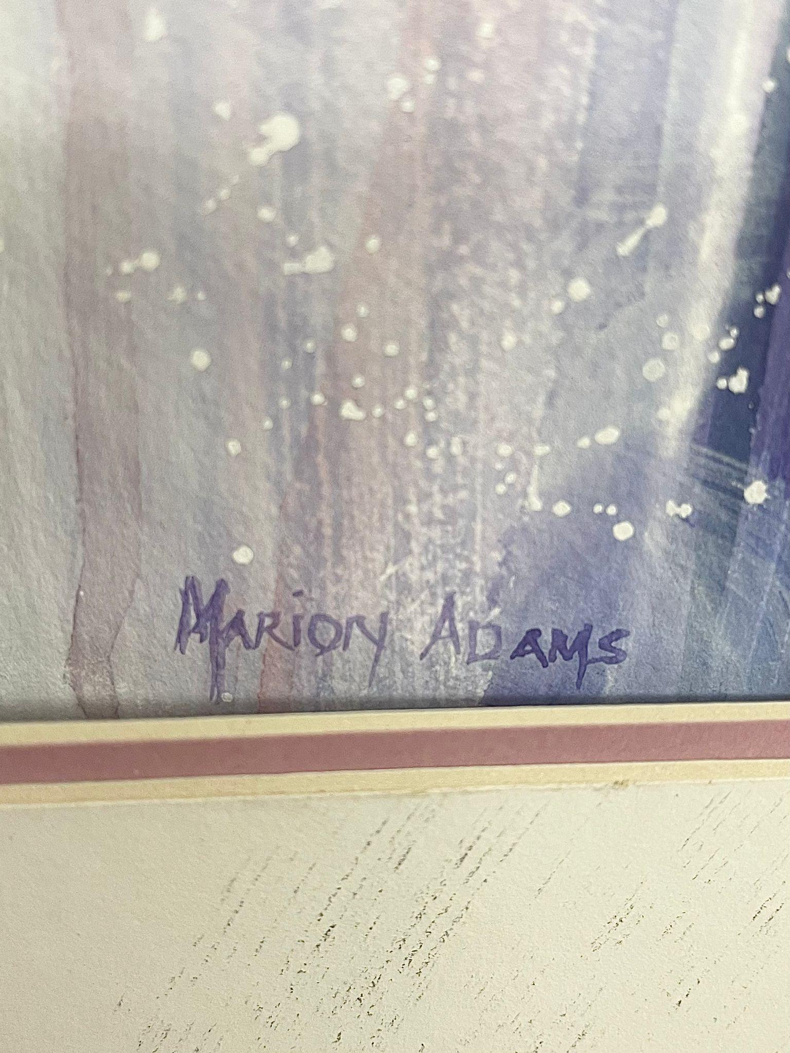 Paint “Glacier” Matted watercolor painting by Marion Adams For Sale