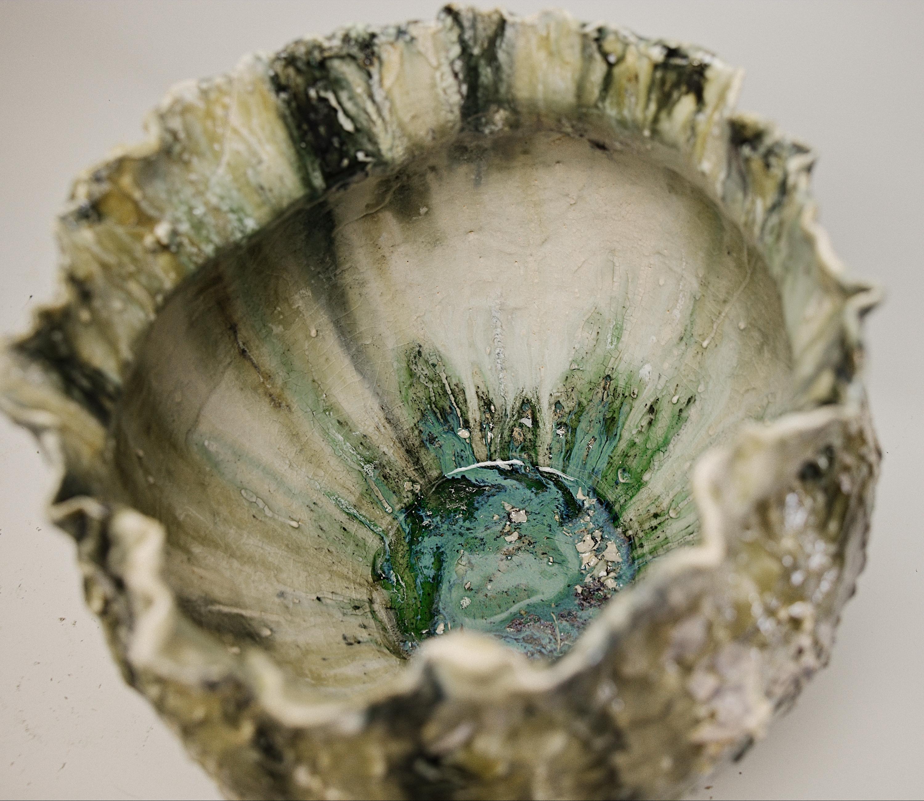 Maceta Glaciar En Verde Moderno orgánico en venta
