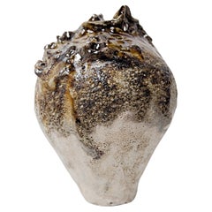 Glacier Pot/ Vase In Metallic Warm