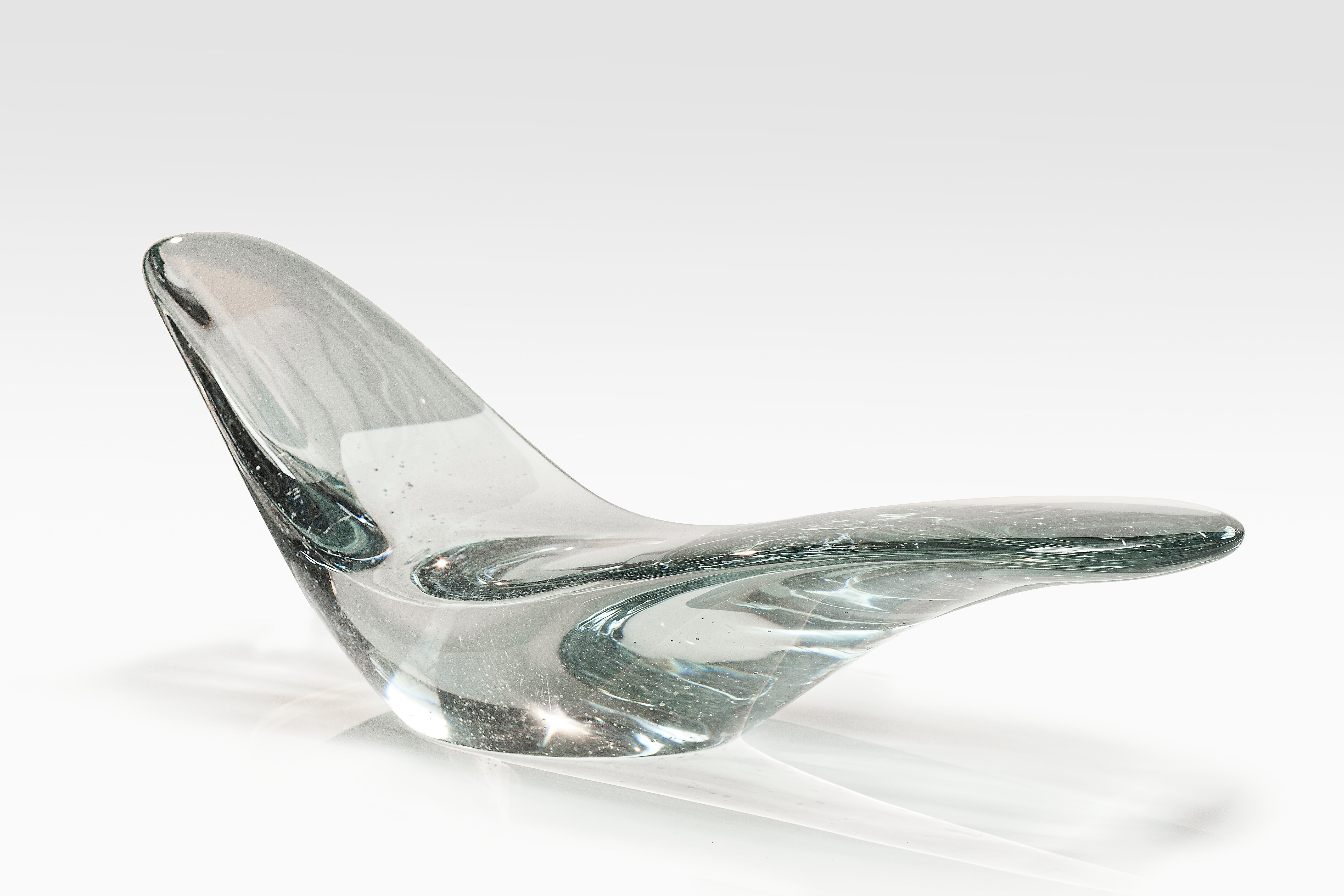 Czech Glacier, Sculptural Chaise Longue Cast in Optical Glass by Brodie Neill For Sale