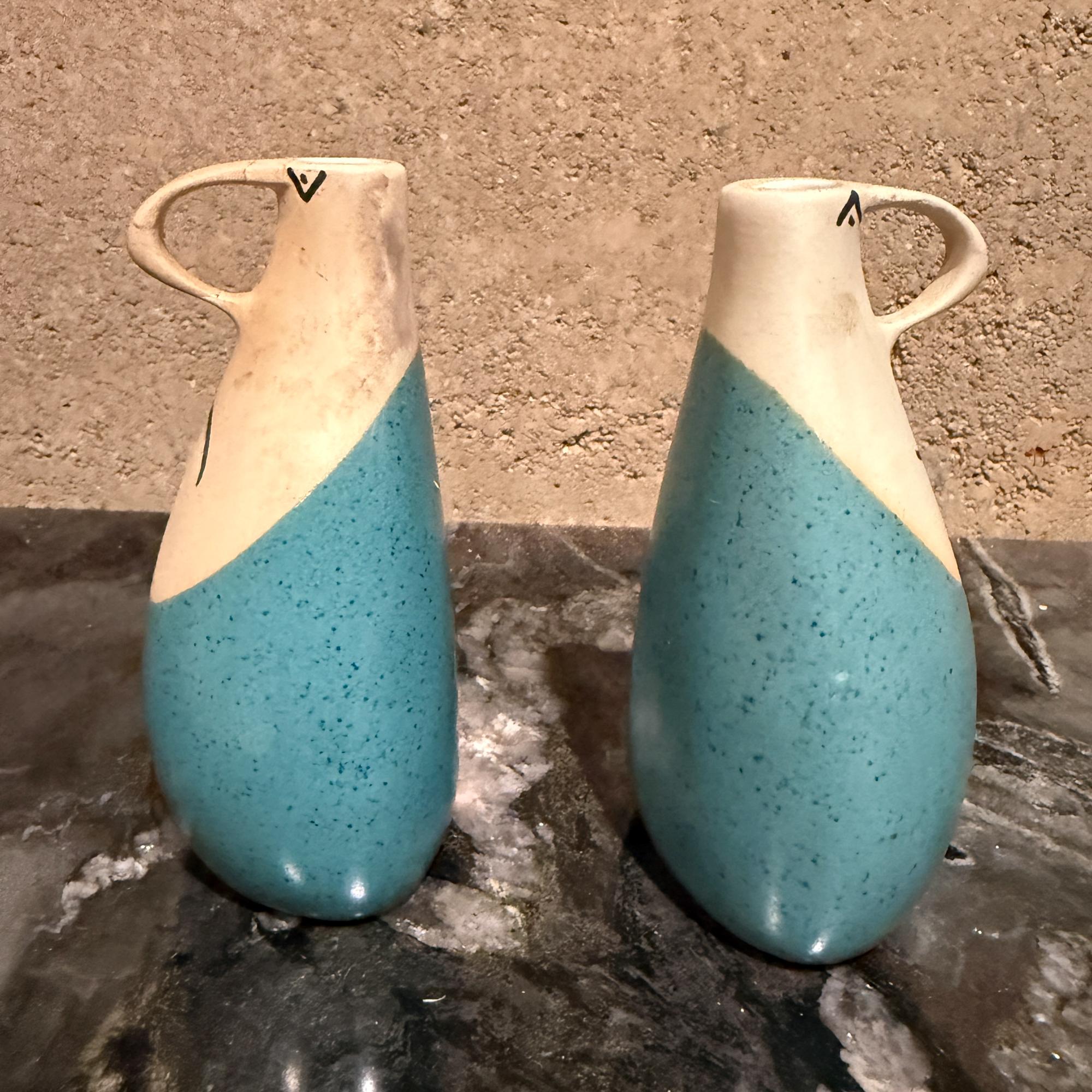 Glad 'n Sad Cruet Set Öl-Essig-Krüge David Gil Bennington Potters (Mitte des 20. Jahrhunderts) im Angebot