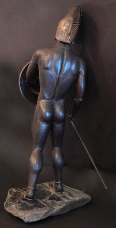 Gladiator and Jester, Brutalist Sculptures in Mixed Metal, 1966-1967