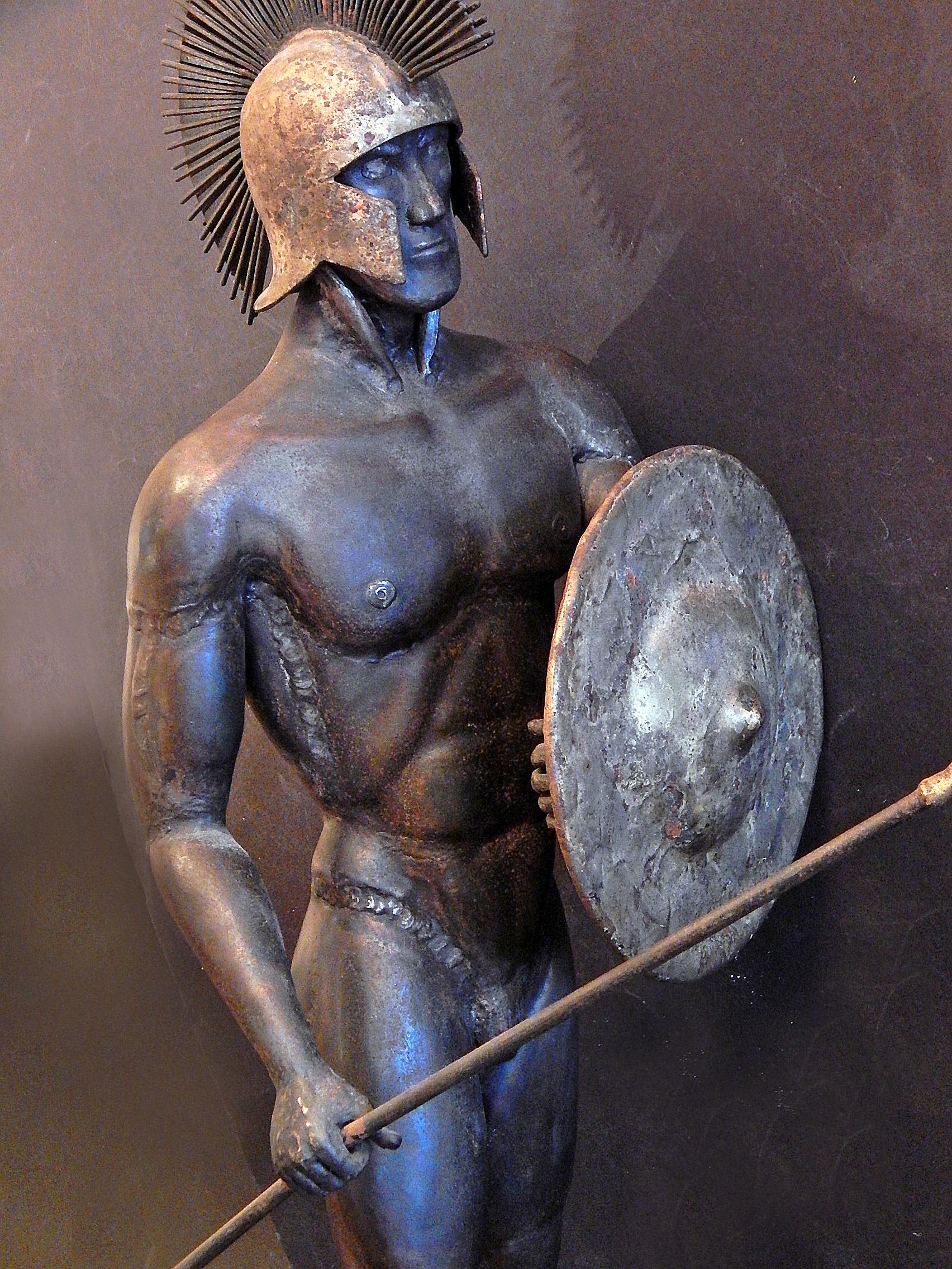 Brutalisme Gladiateur et bouffon, sculptures brutalistes en métal mélangé, 1966-1967 en vente