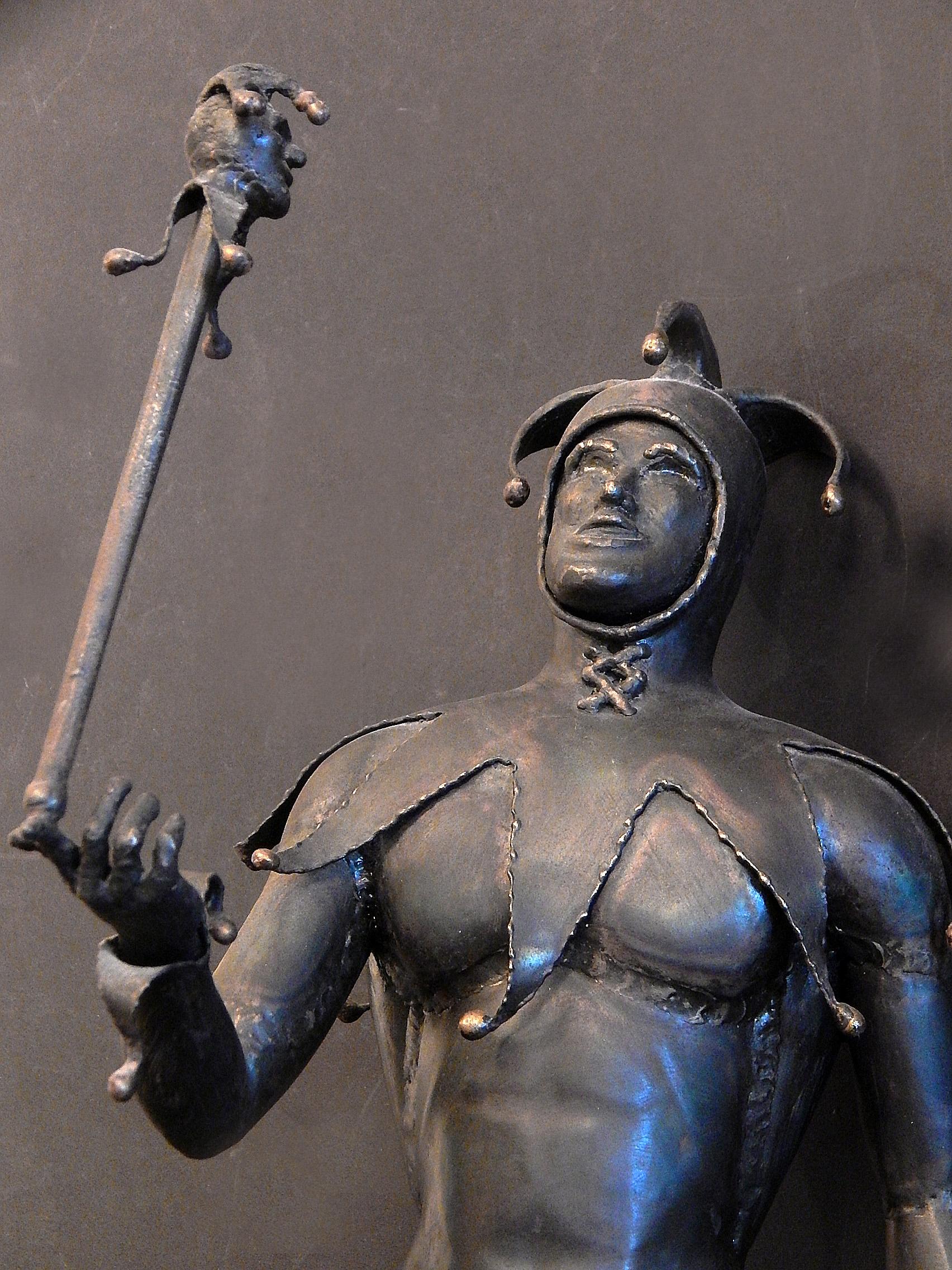Acier Gladiateur et bouffon, sculptures brutalistes en métal mélangé, 1966-1967 en vente