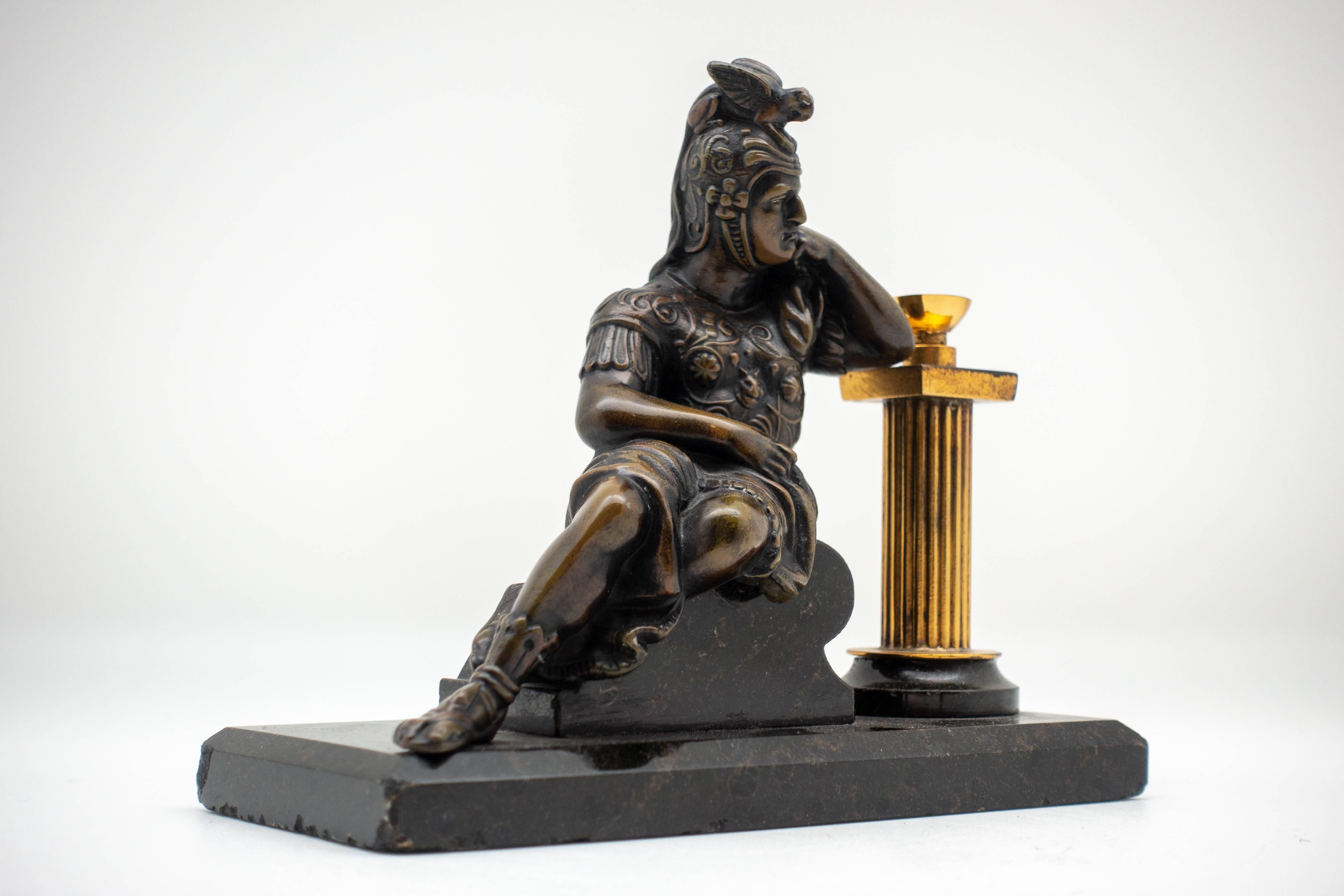 Renaissance Revival Gladiator Cigar Lighter, circa 1900