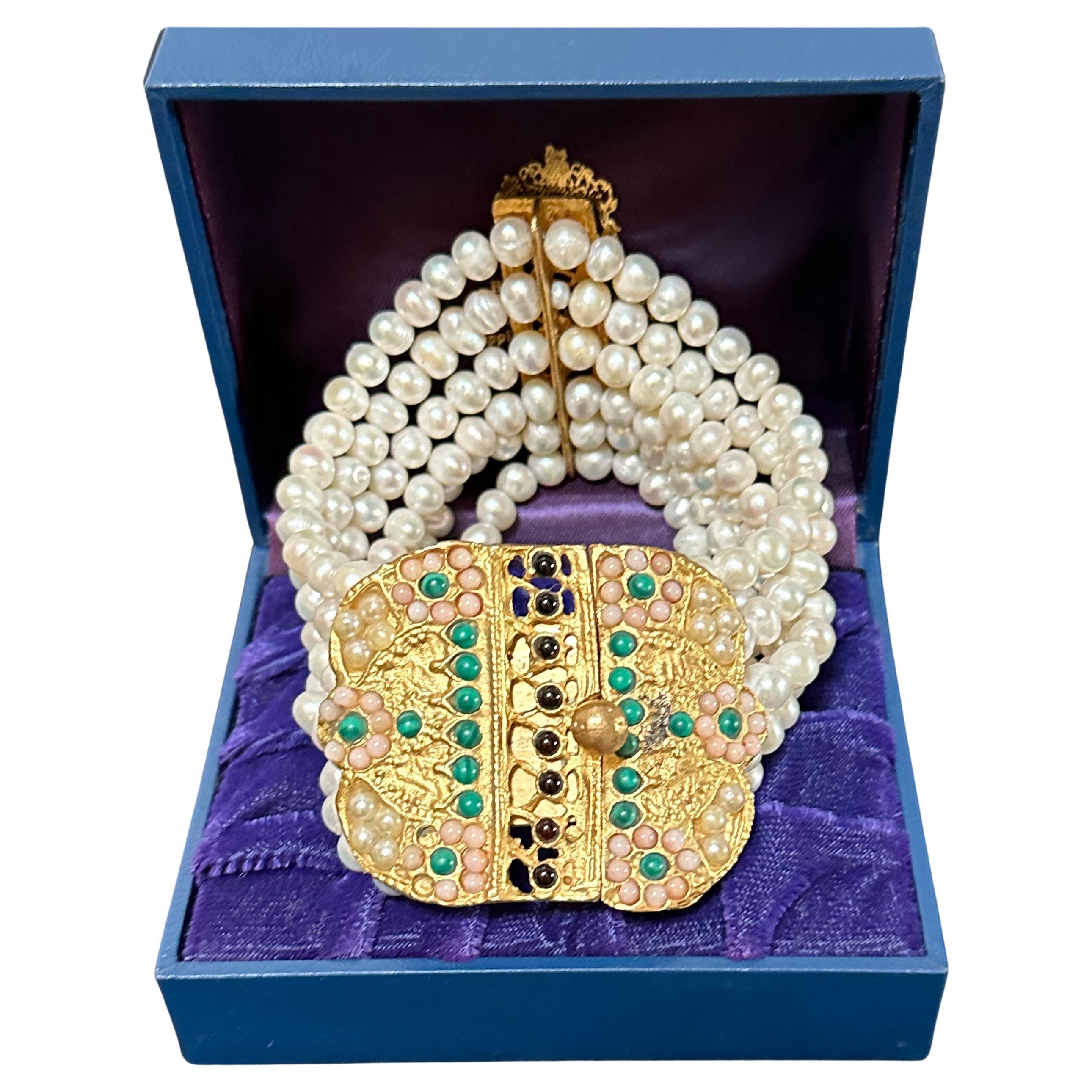 Hand-Crafted Gladiator Collectible Prop Pearl Bracelet from the 2000 Movie For Sale