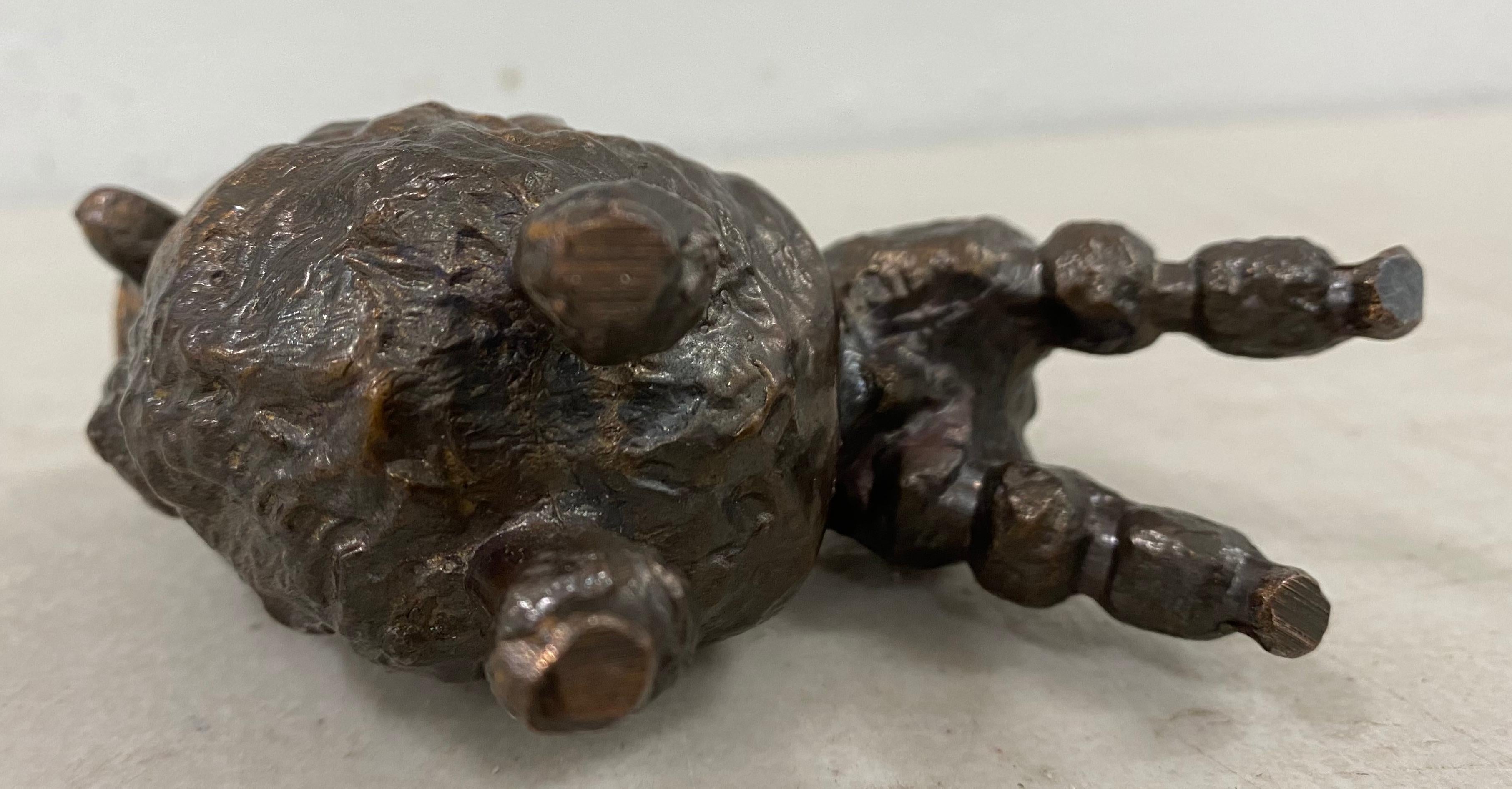 Gladys Brown Miniature Bronze Poodle Sculpture, C.1940s In Good Condition In San Francisco, CA