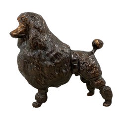 Gladys Brown Miniature Bronze Poodle Sculpture, C.1940s
