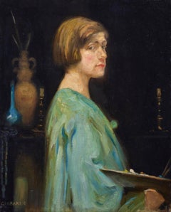 Autorretrato con una paleta de colores