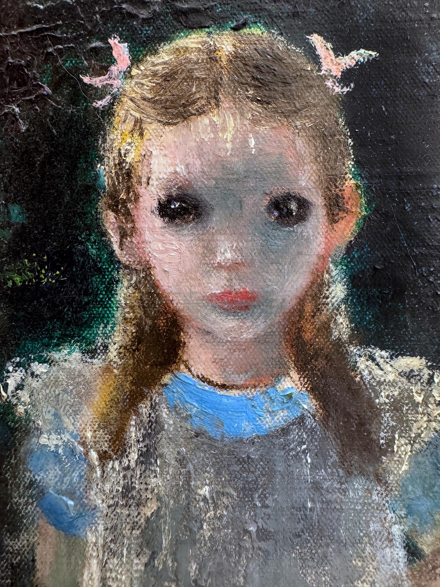 Junge Mädchen im Wald Schwestern - Zwillinge - Freunde – Painting von Gladys Rockmore Davis