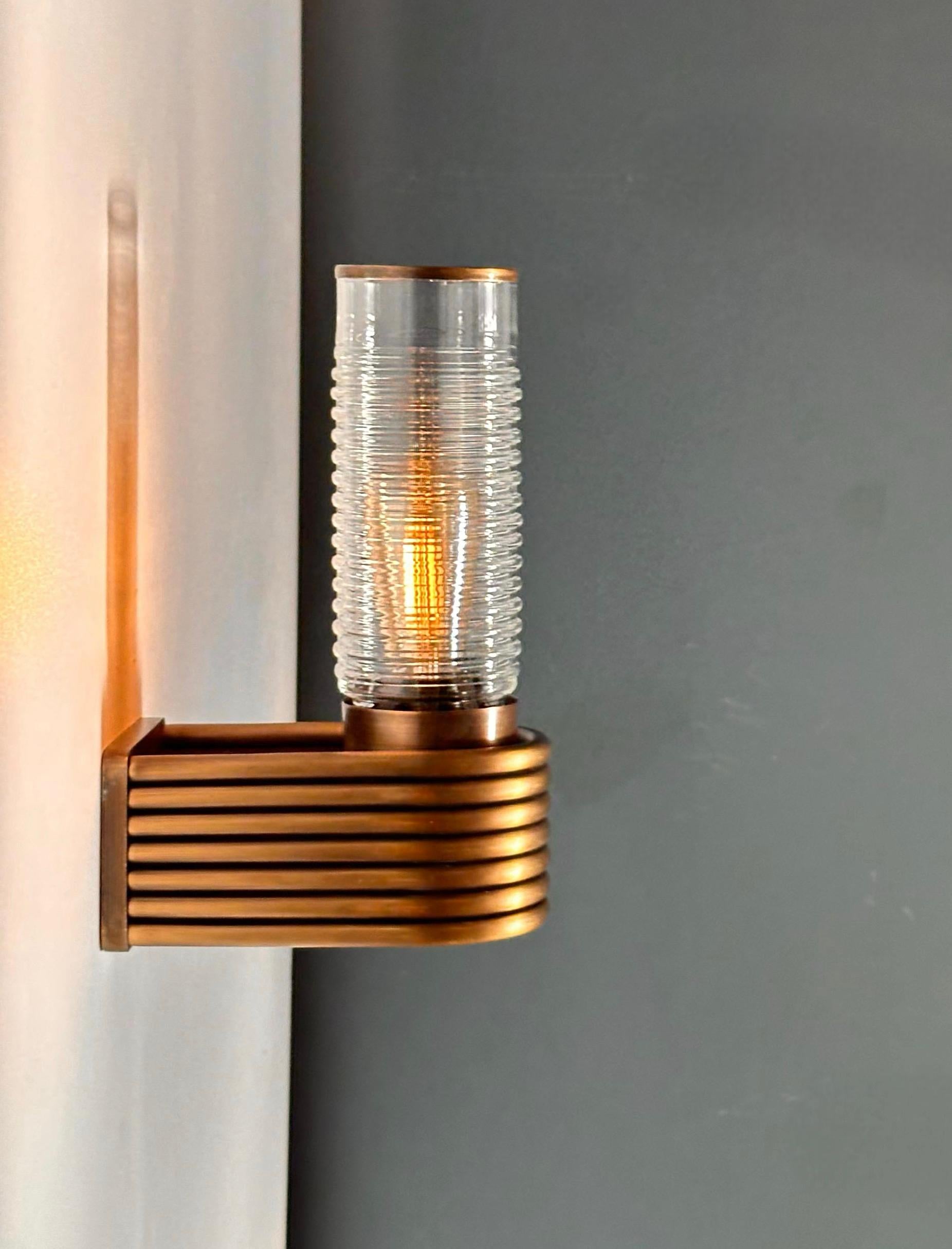 Glalpula Single Art Deco Wall Sconce in vendita 3