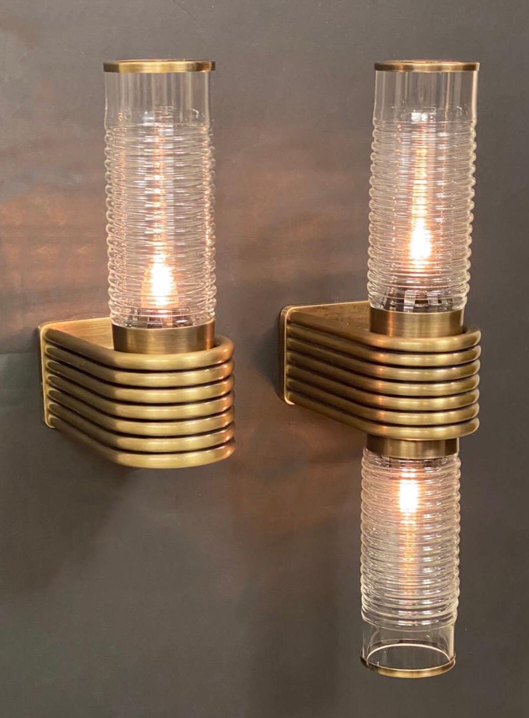 Glalpula Single Art Deco Wall Sconce in vendita 6