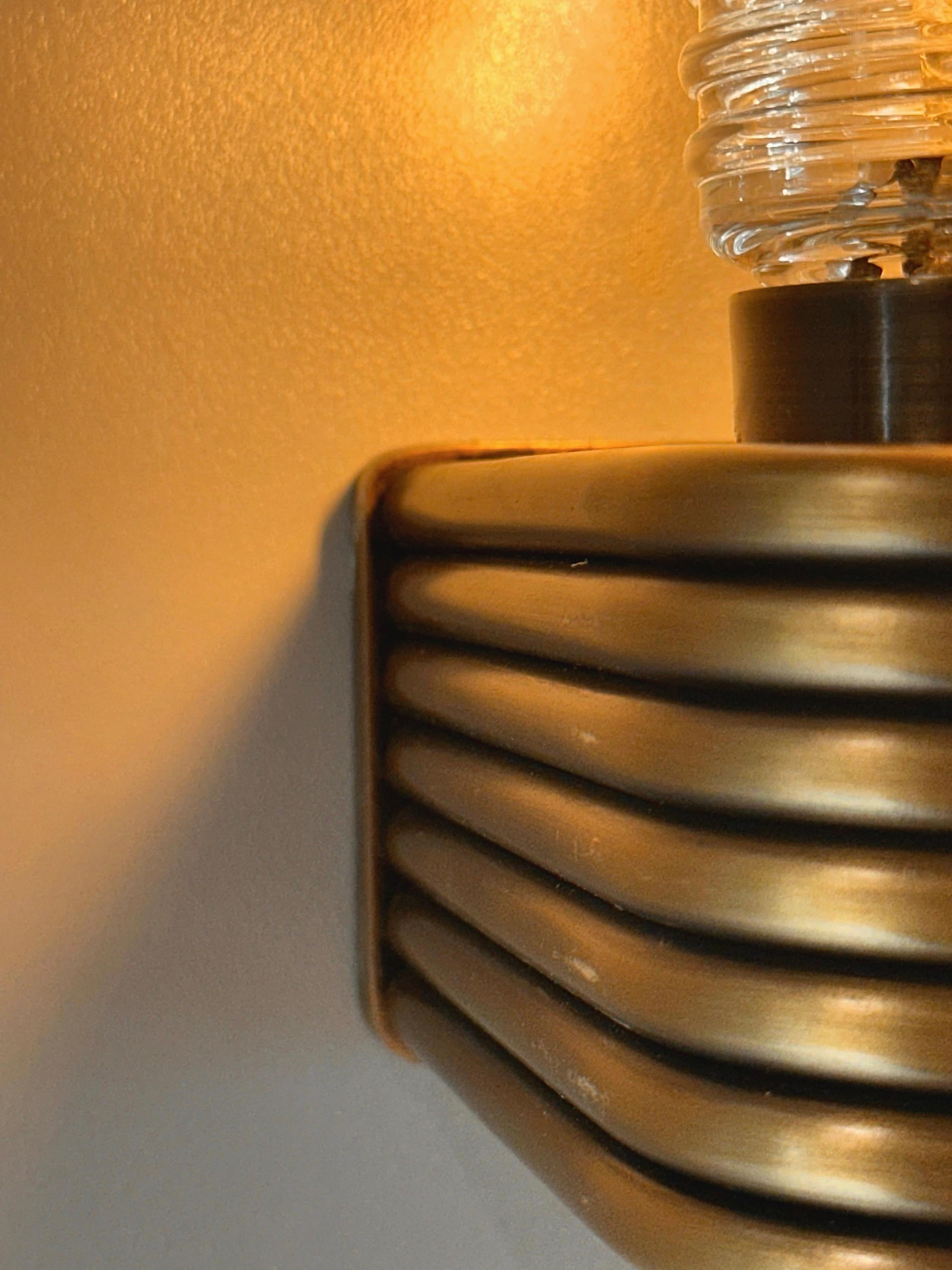 Turco Glalpula Single Art Deco Wall Sconce in vendita